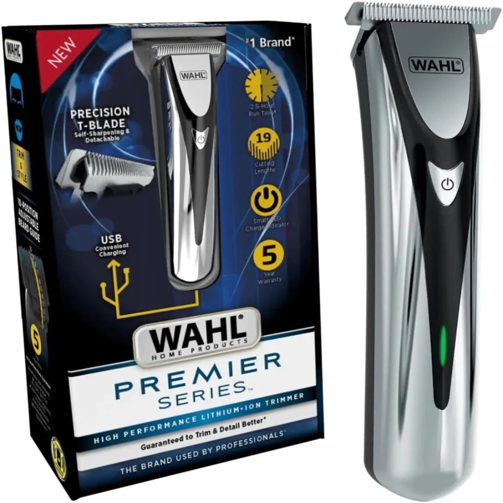 WAHL Taille-barbe Premier Series, inox