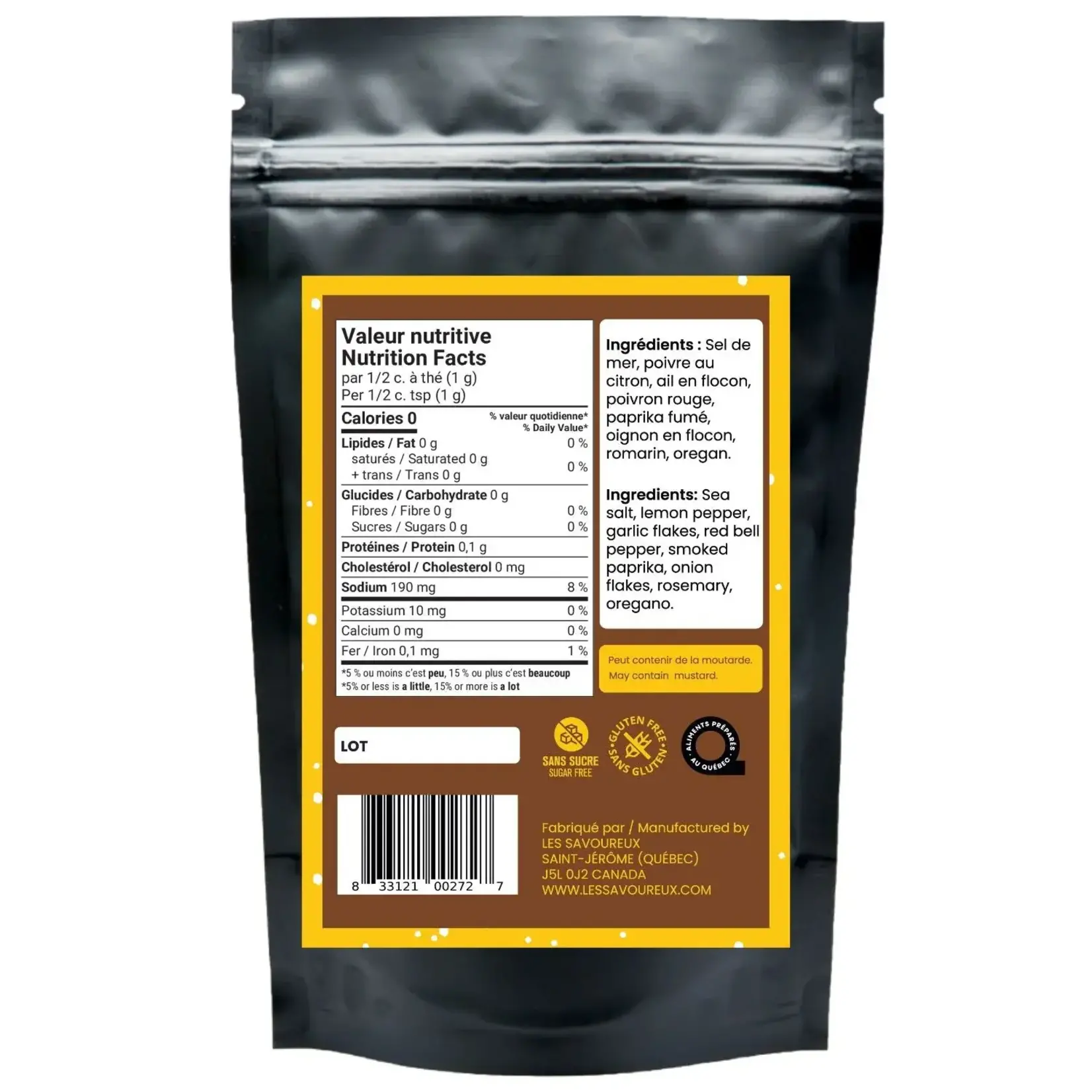LES SAVOUREUX Assaisonnement Poulet Parfait, 80g