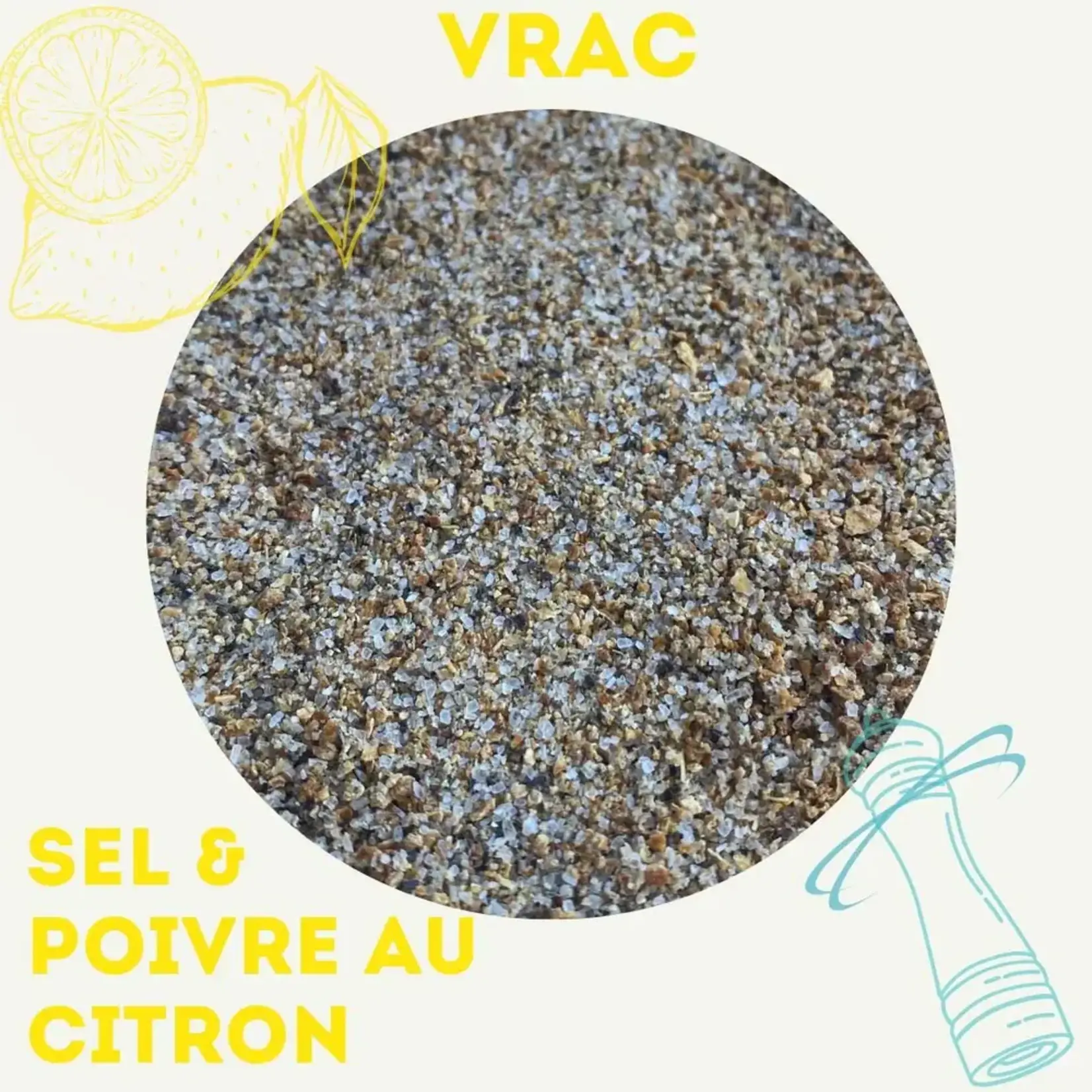 LES SAVOUREUX Assaisonnement Sel et Poivre au Citron, 85g