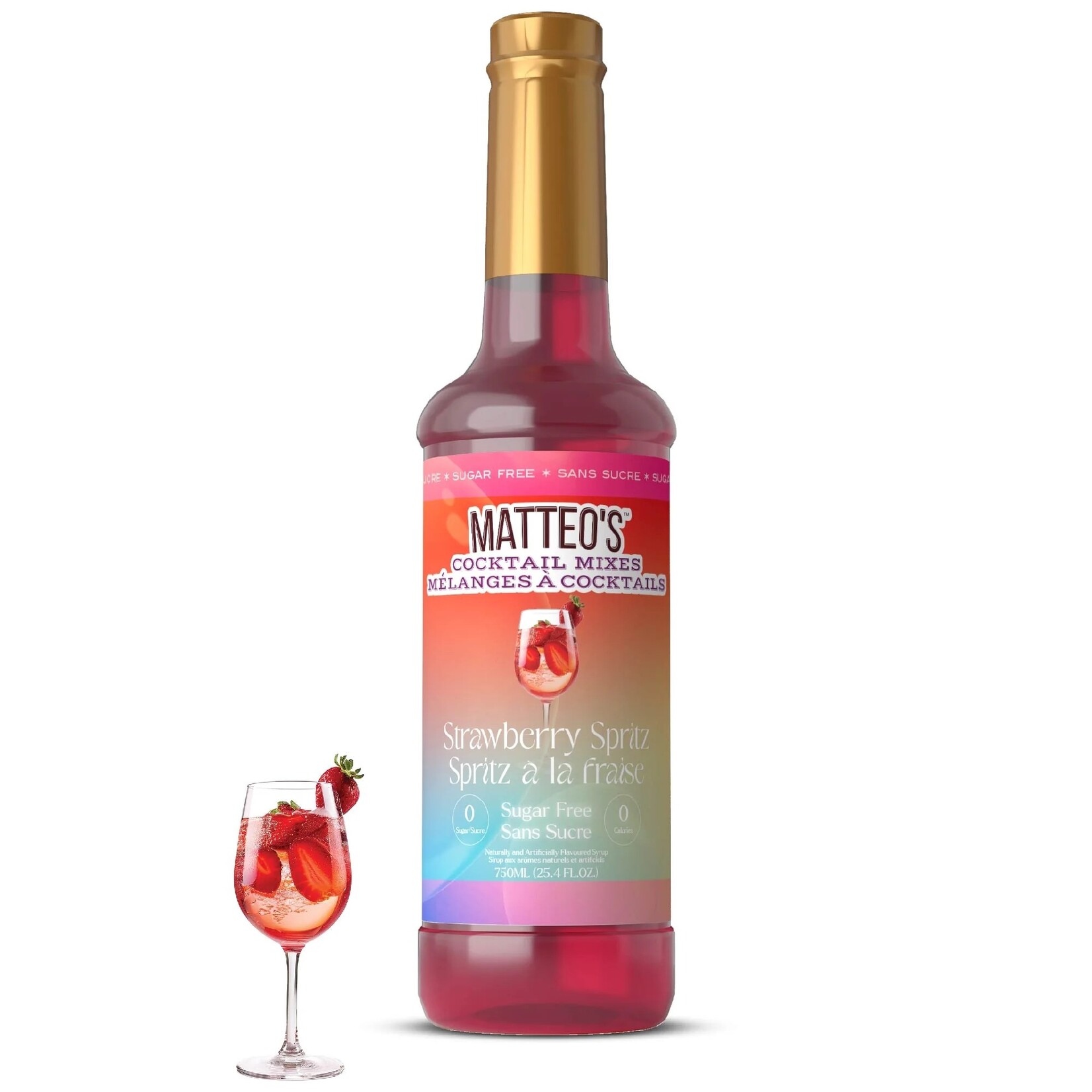 MATTEO'S Sirop à cocktail Spritz aux Fraises 750ml