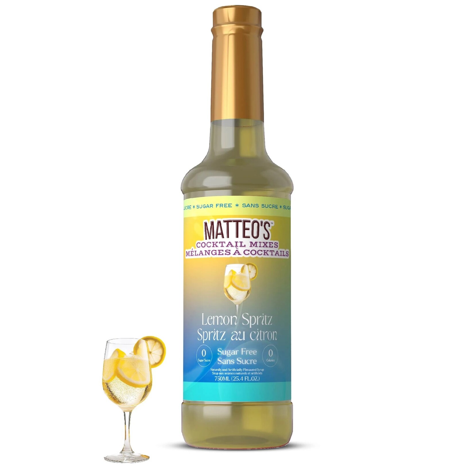 MATTEO'S Sugar Free Cocktail Mixes - Lemon Spritz 750ml