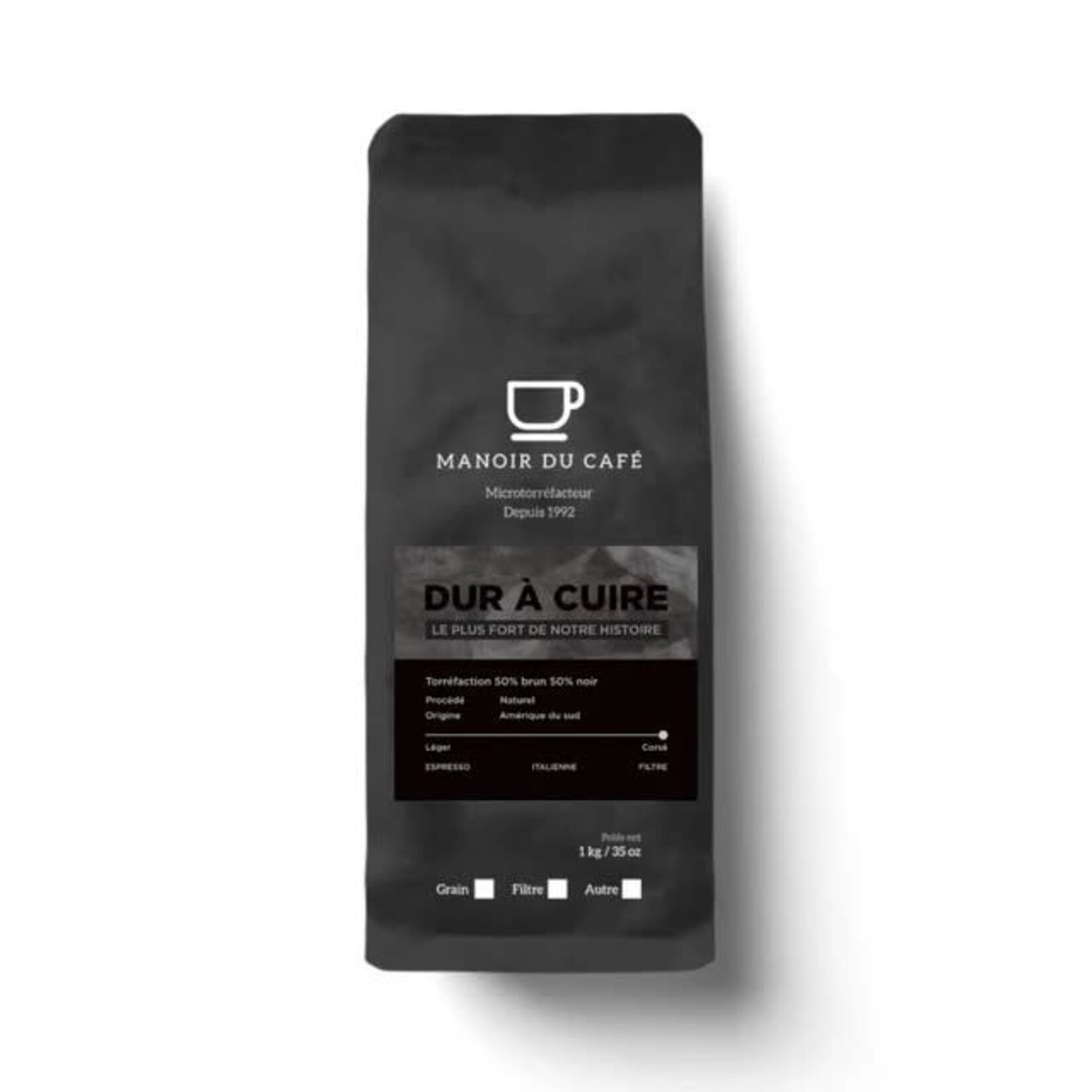 MANOIR DU CAFÉ Café espresso DUR À CUIRE, 1kg