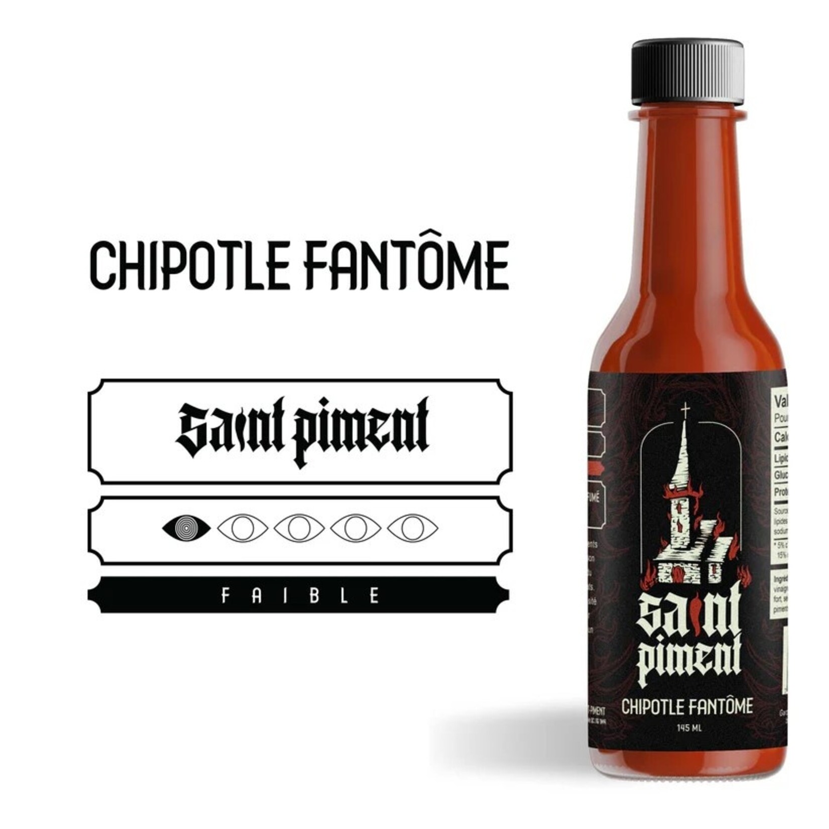 SAINT-PIMENT SAINT-PIMENT SAUCE PIQUANTE CHIPOTLE FANTÔME 145ML