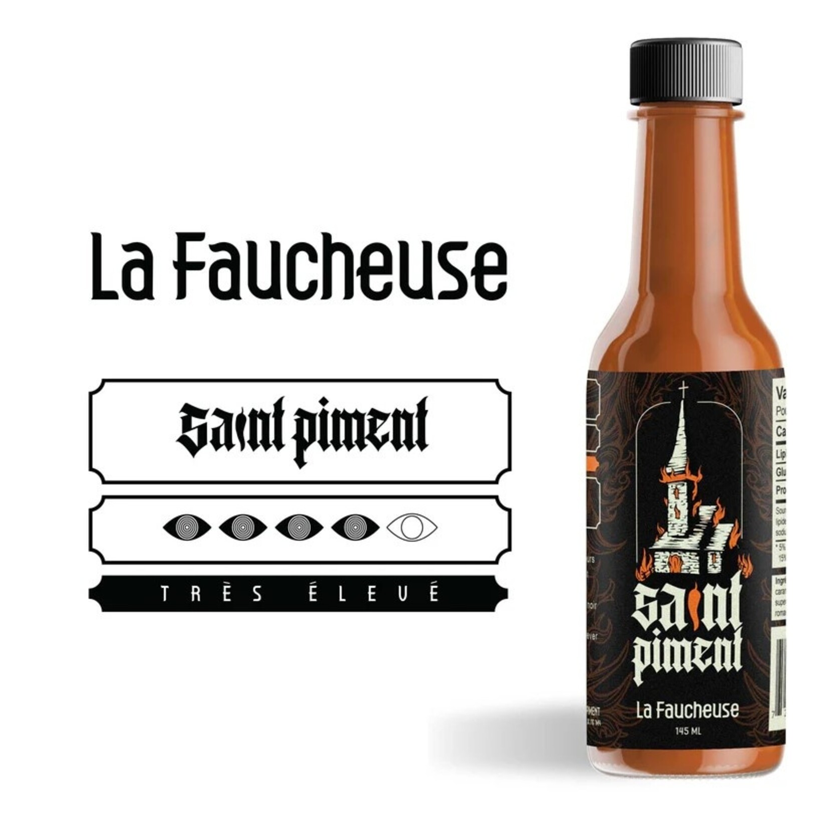SAINT-PIMENT Sauce piquante LA FAUCHEUSE, 145ml