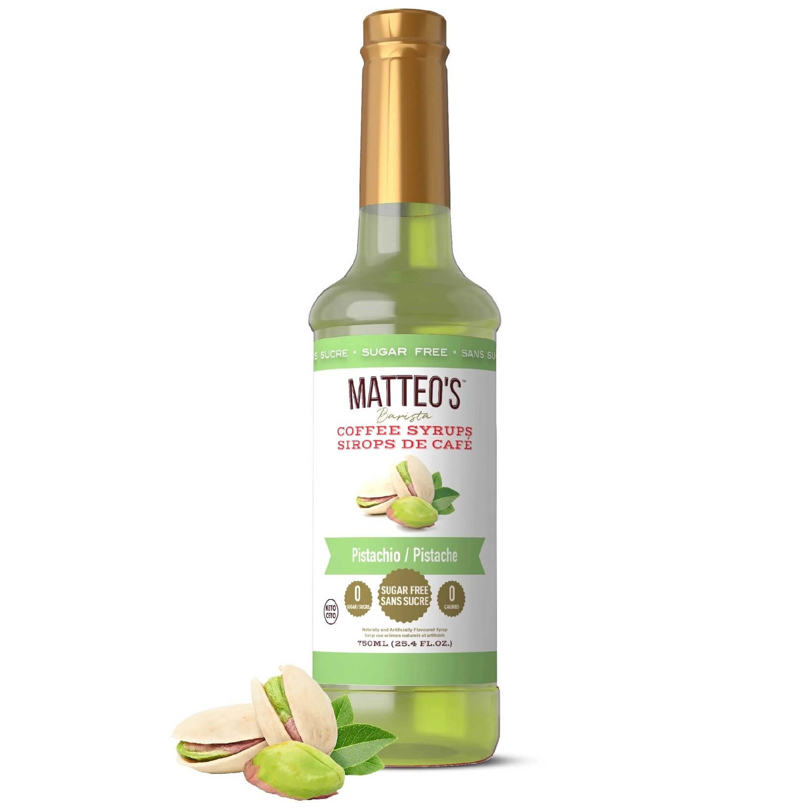 MATTEO'S Sirop à café pistache 750ml