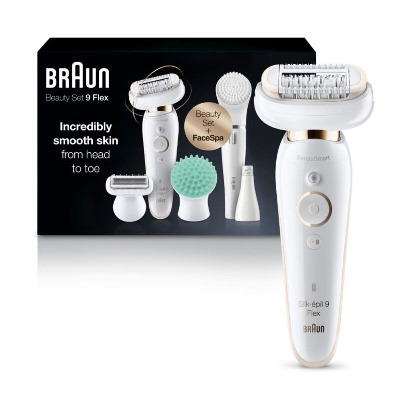 BRAUN Silk-epil 9 flex épilateur/rasoir wet & dry rechargeable + coffret