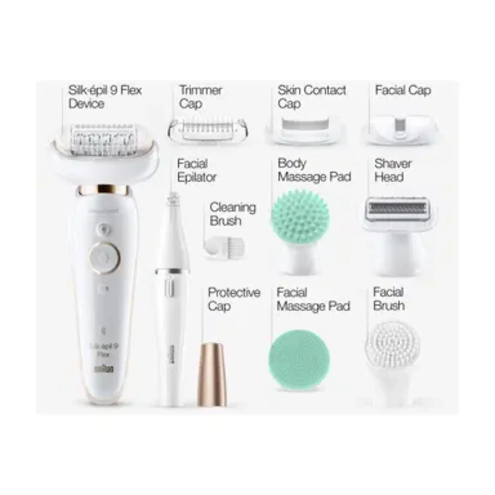 BRAUN Silk-epil 9 flex épilateur/rasoir wet & dry rechargeable + coffret