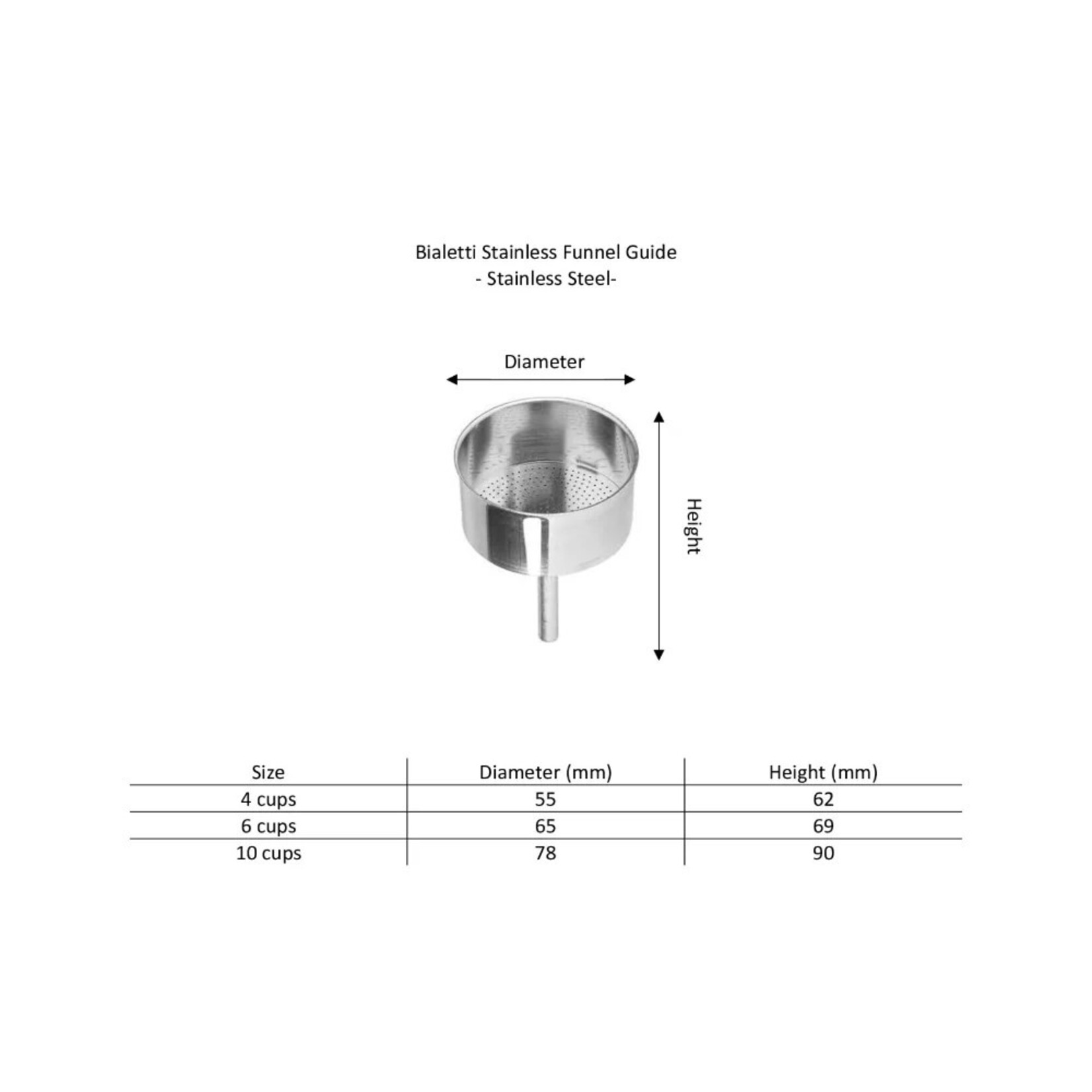 BIALETTI 20394-6  ENTONNOIR MUSA 6T S/S