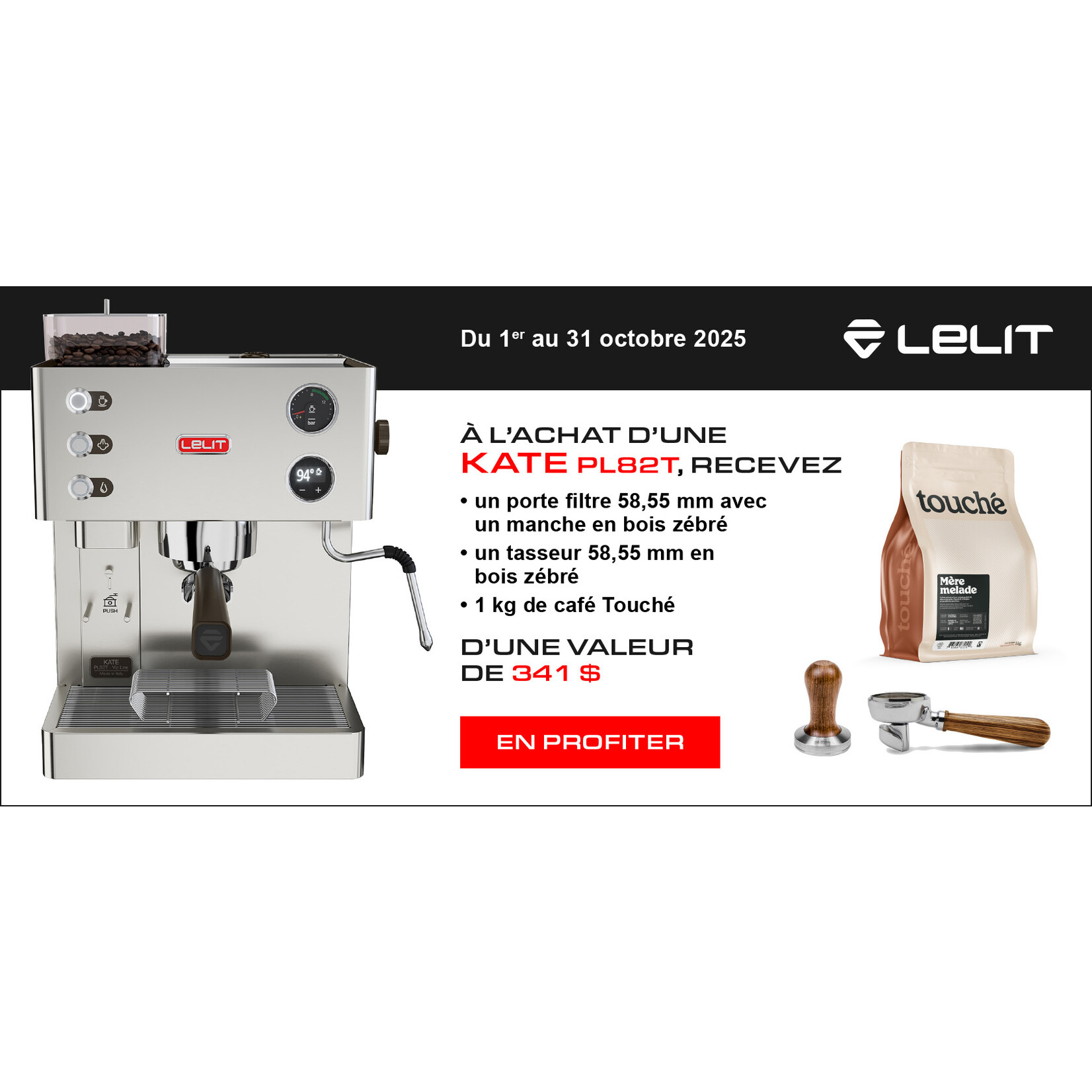 LELIT Cafetière Espresso Kate  (disponible en commande spéciale)
