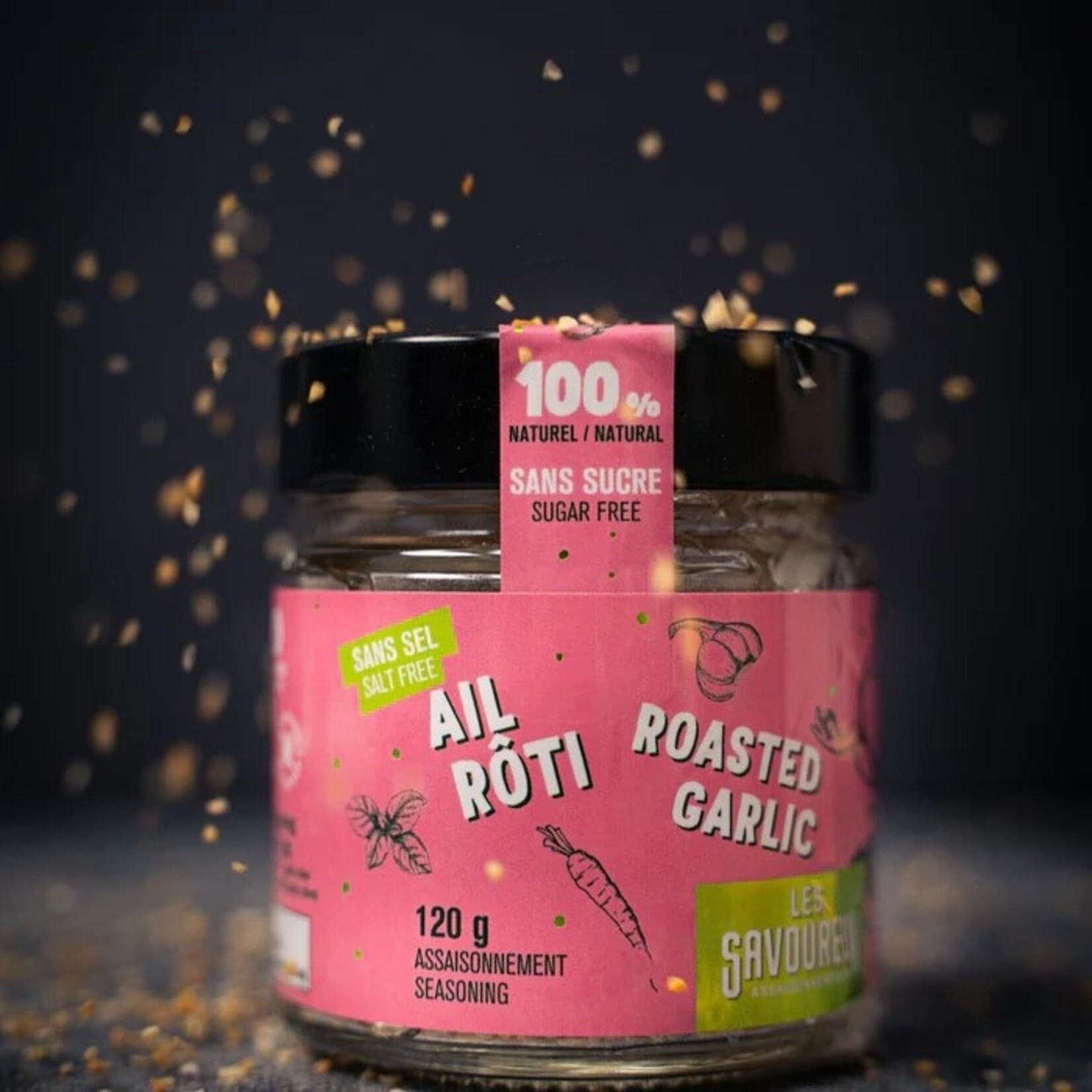 LES SAVOUREUX Roasted garlic - spice and seasoning, 120g