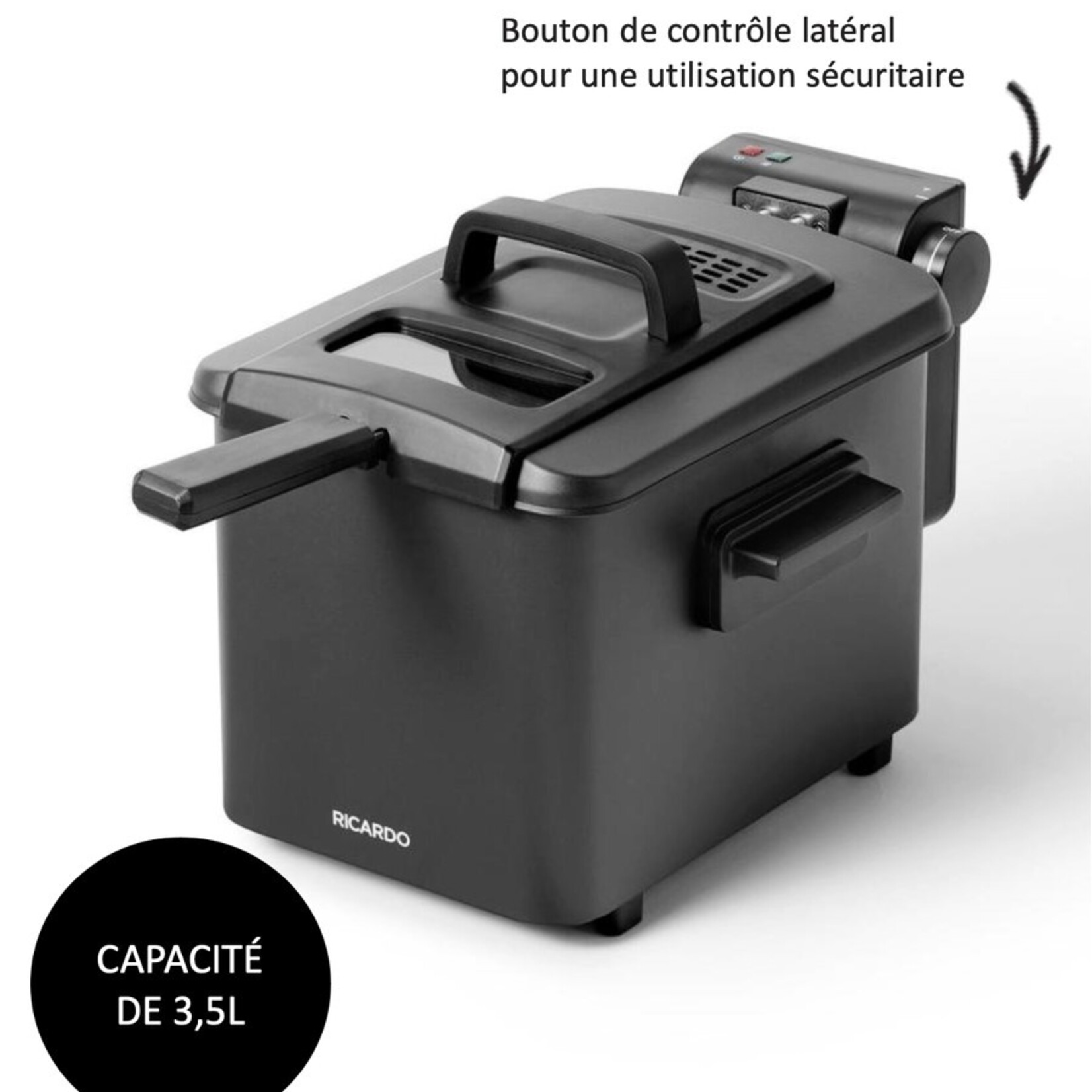 RICARDO Friteuse 3.5l, noire