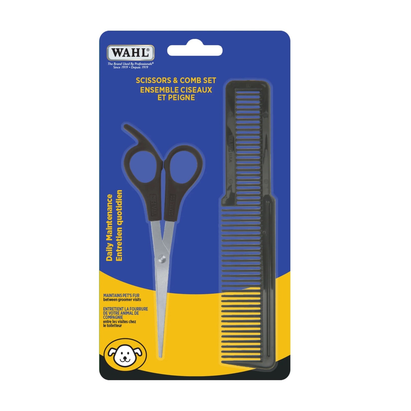 WAHL Ensemble de ciseau et peigne pour animaux