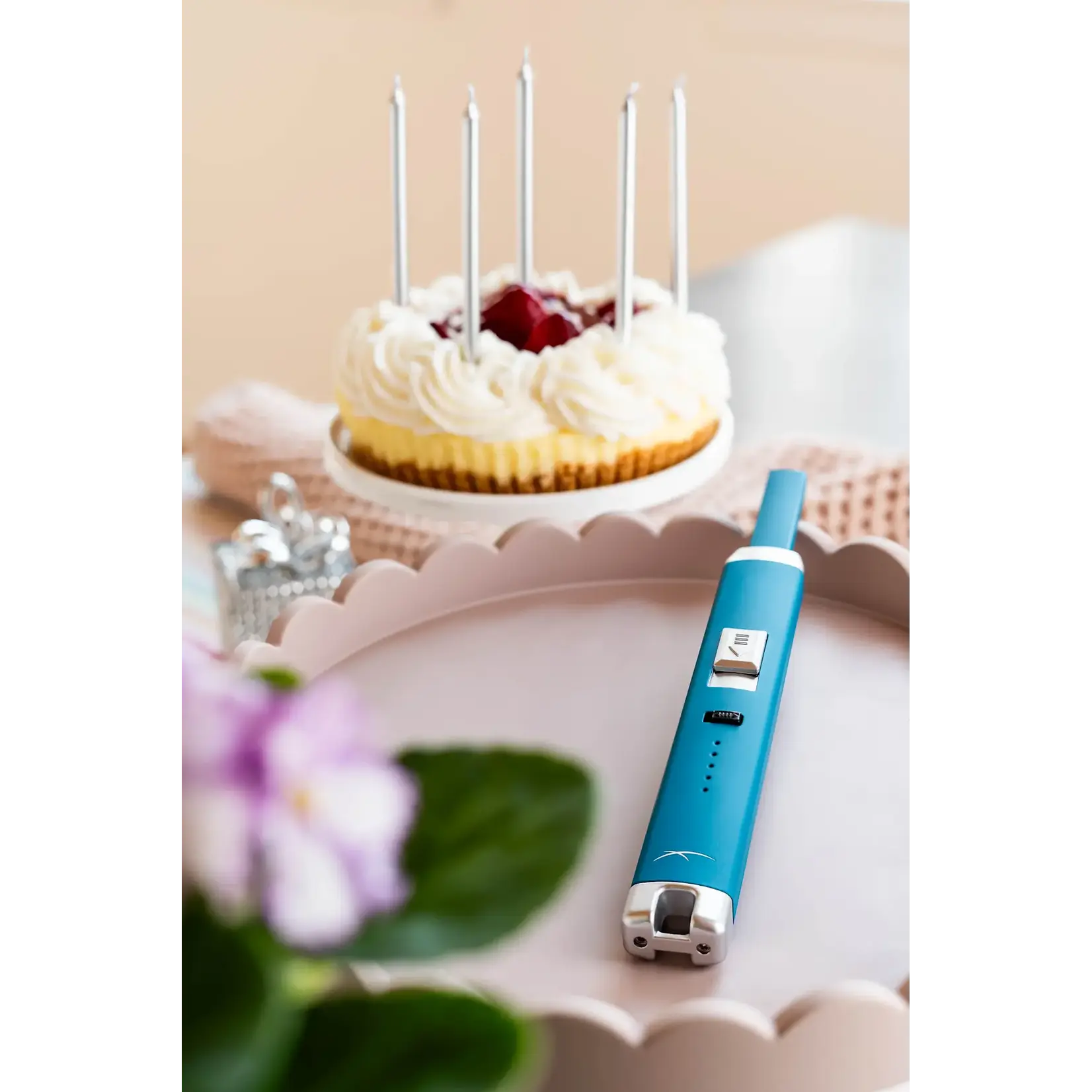 SIZZLE Pitmaster USB Rechargeable Plasma Arc Lighter, Teal
