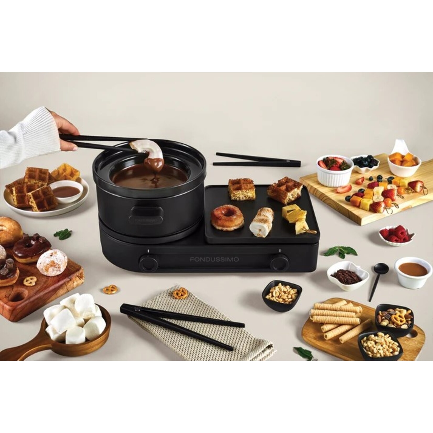 FONDUSSIMO Ensemble Fondue-Plancha Festi-Grill