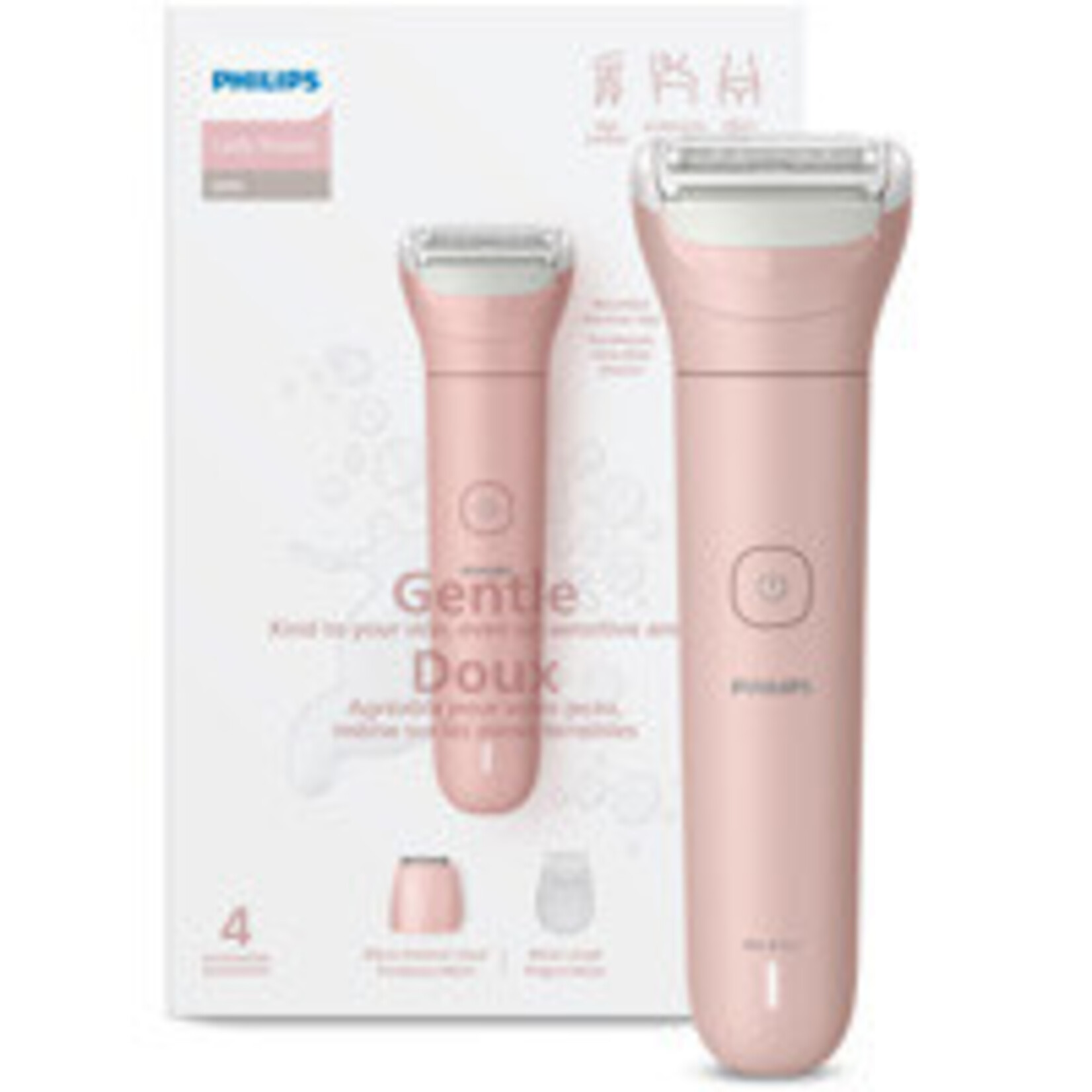 PHILIPS Rasoir dame + 4 accessoires