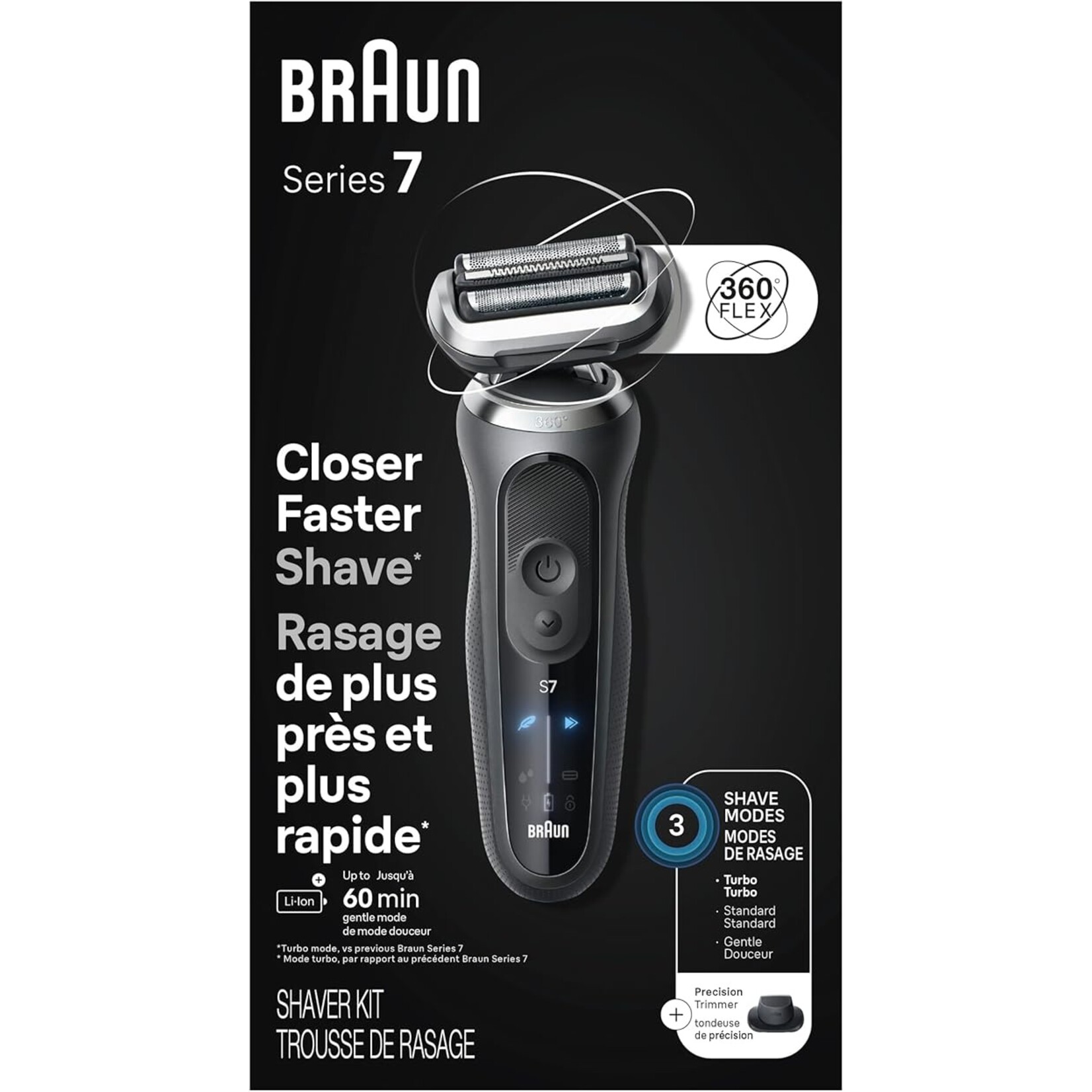BRAUN Rasoir rechargeable Série 7 Turbo