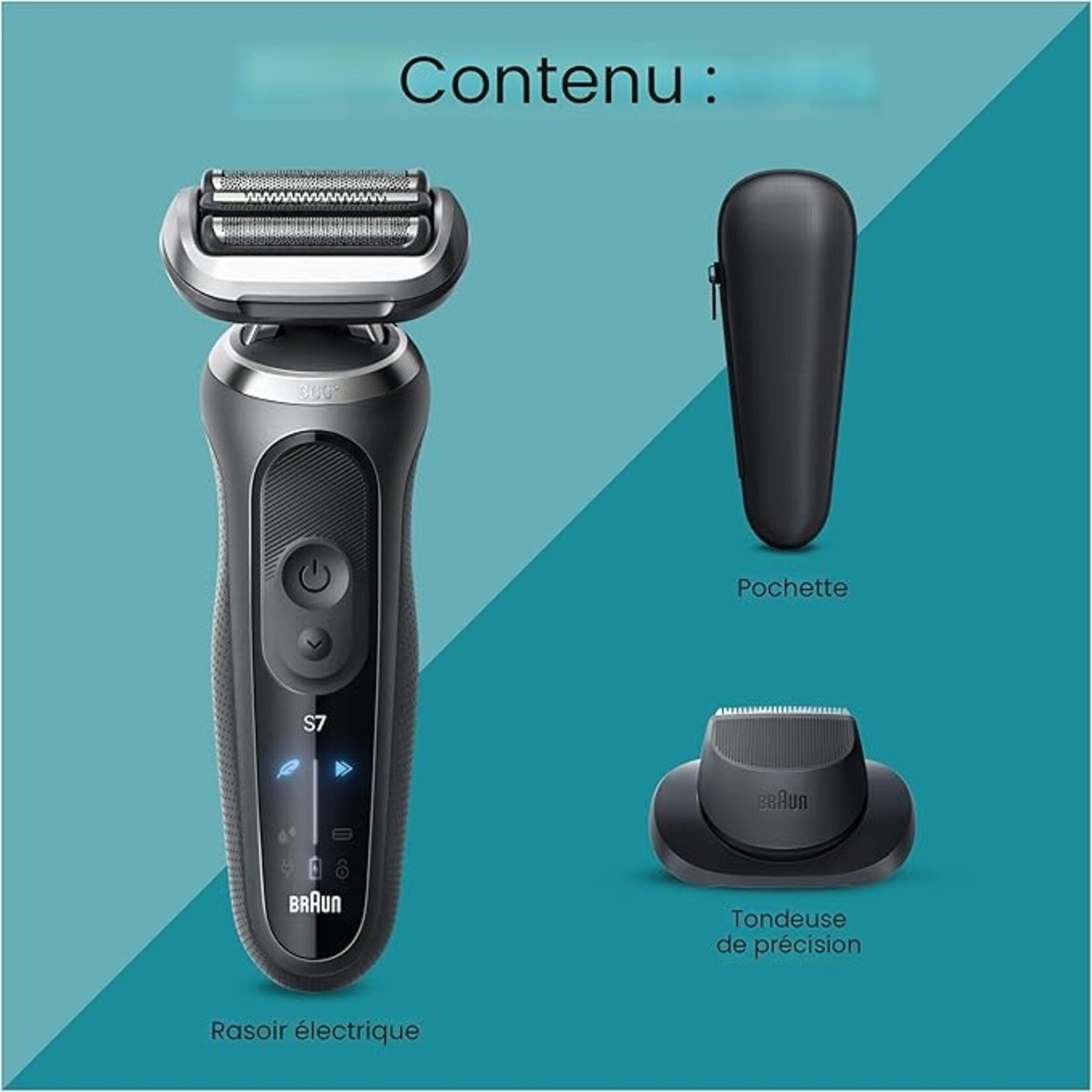 BRAUN Rasoir rechargeable Série 7 Turbo