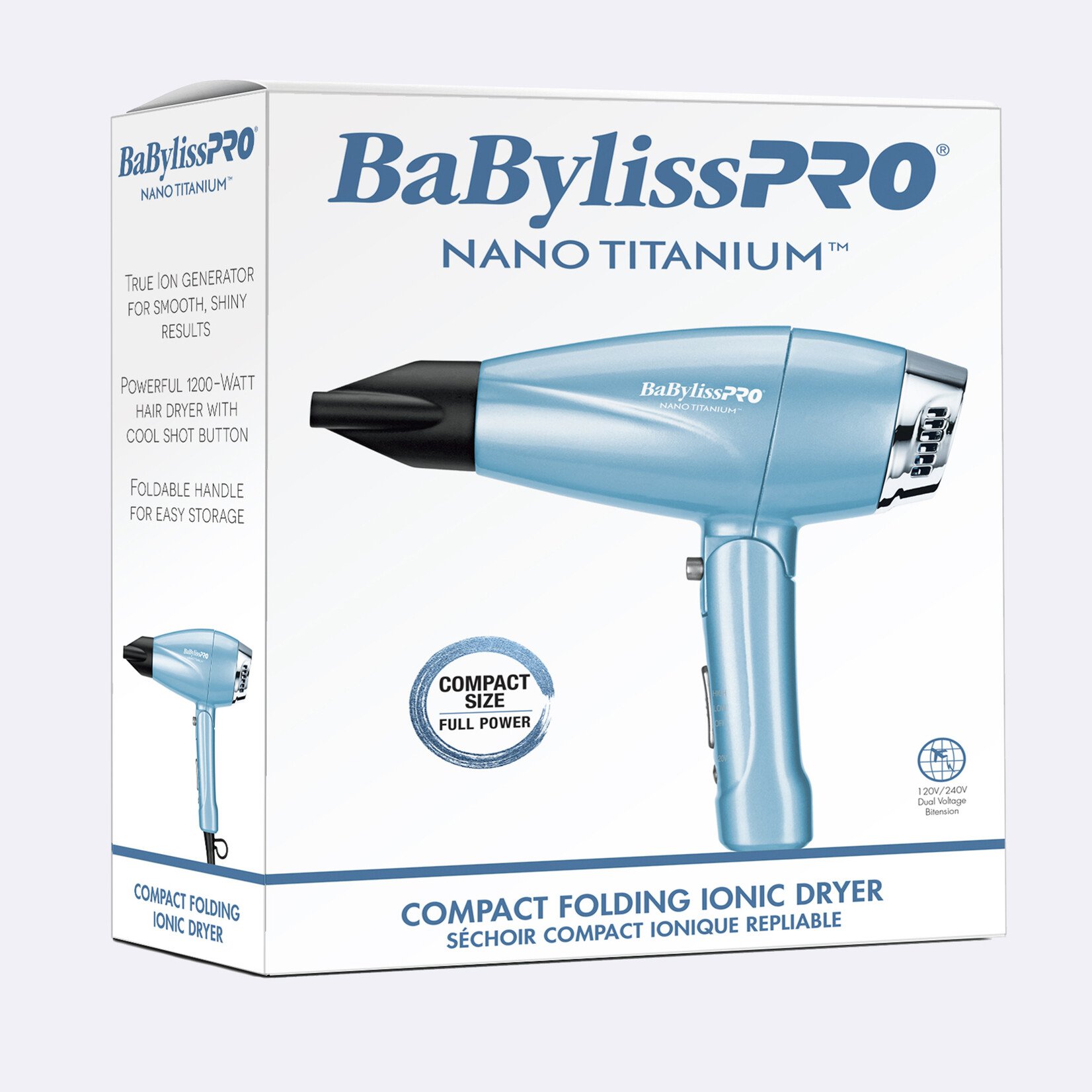 BABYLISS PRO Nano Titanium™ Séchoir ionique compact