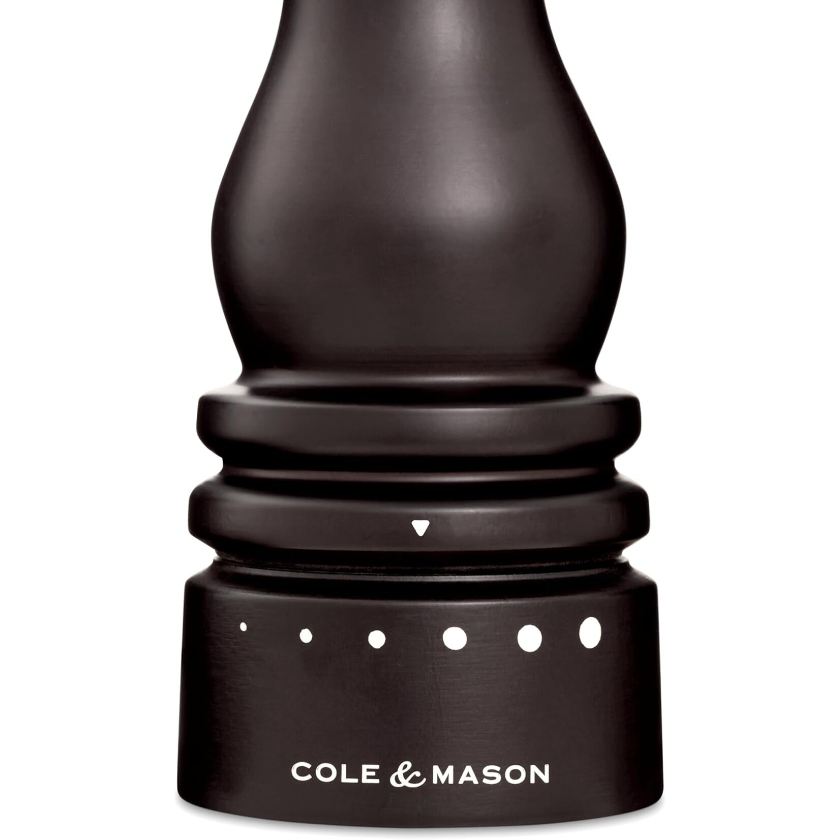 COLE & MASON  Moulin à poivre en hêtre couleur chocolat London avec sélection de mouture