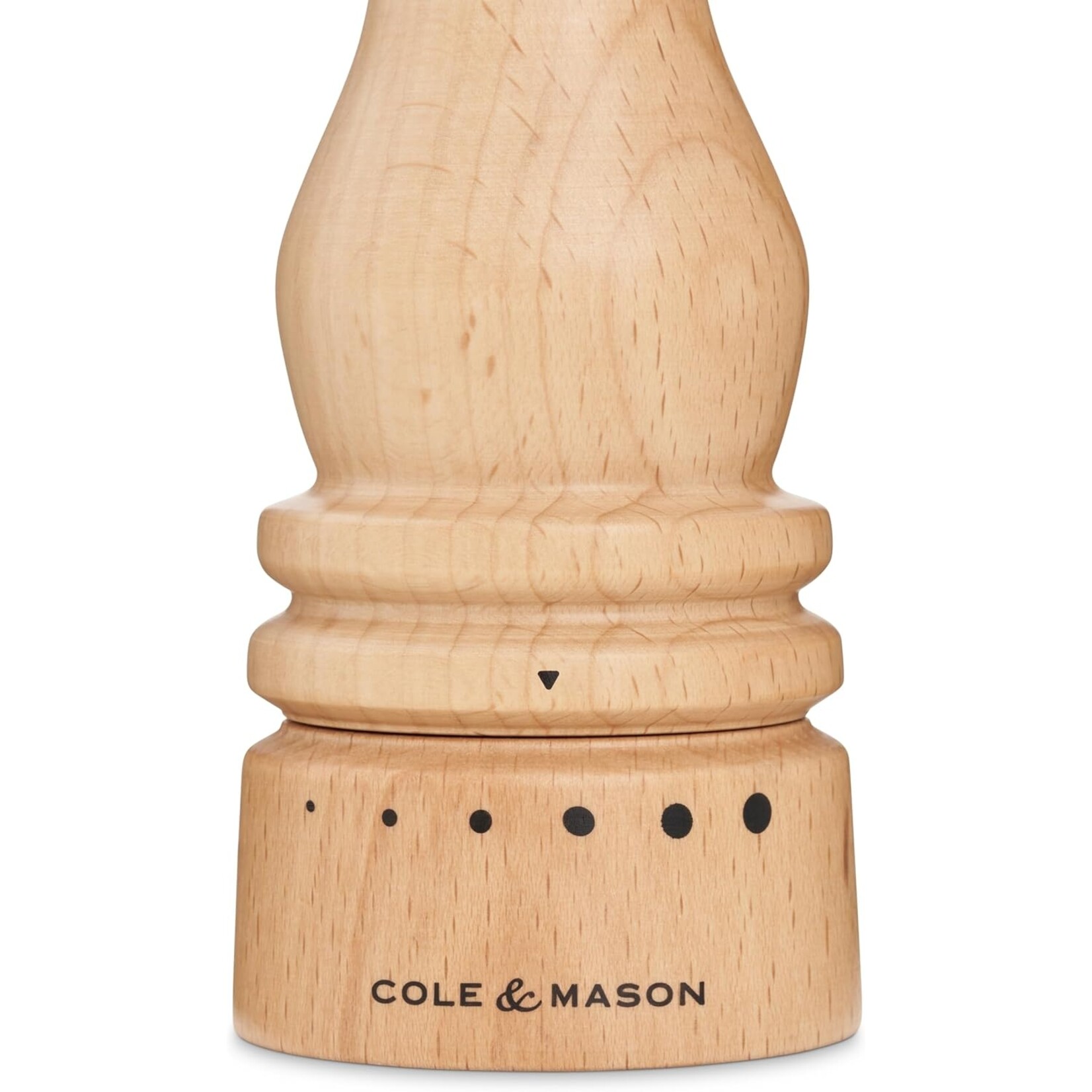 COLE & MASON  Moulin à poivre en hêtre naturel London avec sélection de mouture