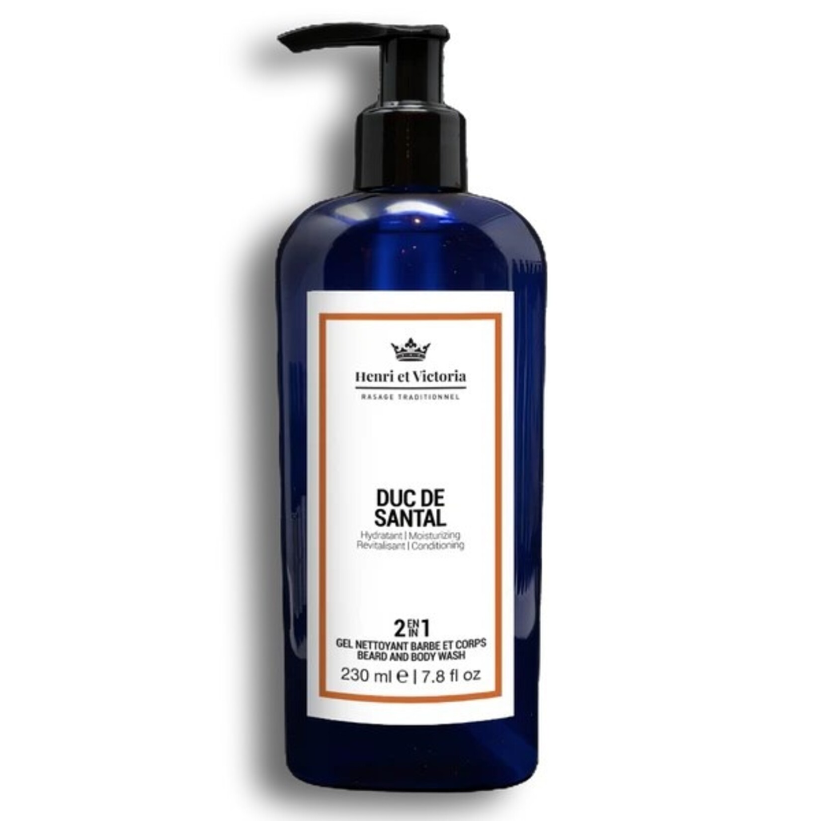HENRI ET VICTORIA Gel nettoyant barbe et corps - Duc de Santal