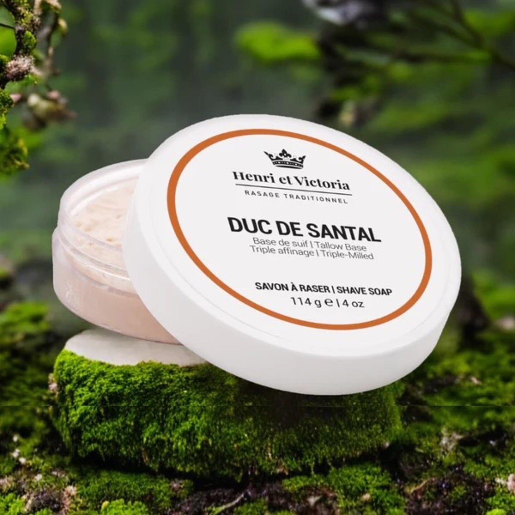 HENRI ET VICTORIA Shaving Soap Triple Milled - Duc de Santal