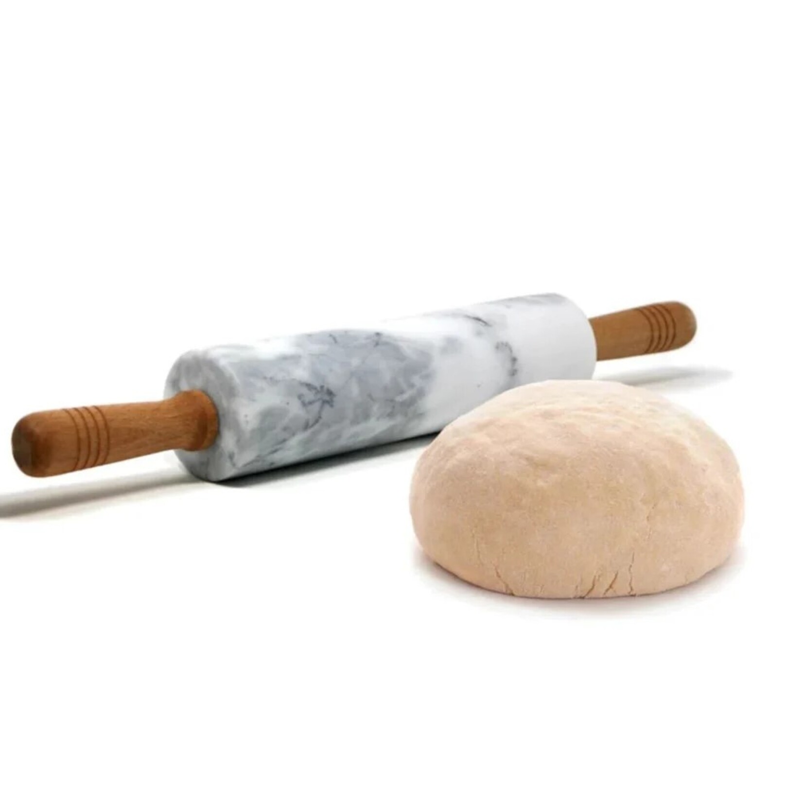 DANESCO Rouleau à pâte en marbre blanc