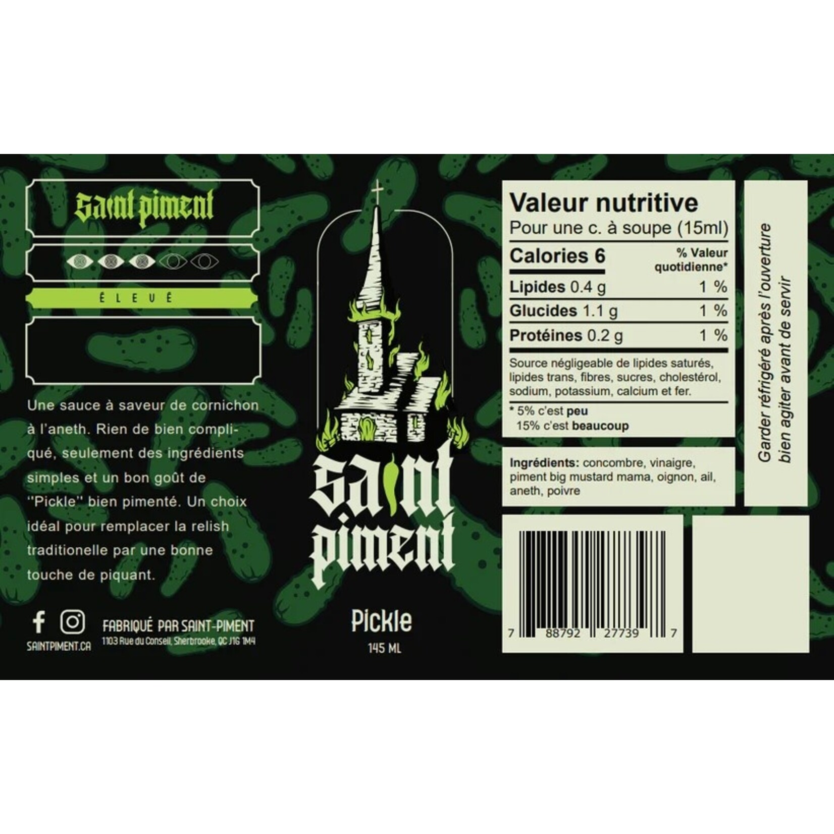 SAINT-PIMENT SAINT-PIMENT SAUCE PIQUANTE PICKEL 145ML