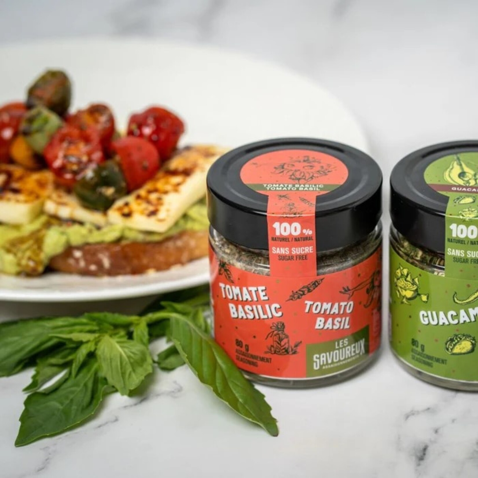 LES SAVOUREUX Assaisonnement Tomate & Basilic, 80g