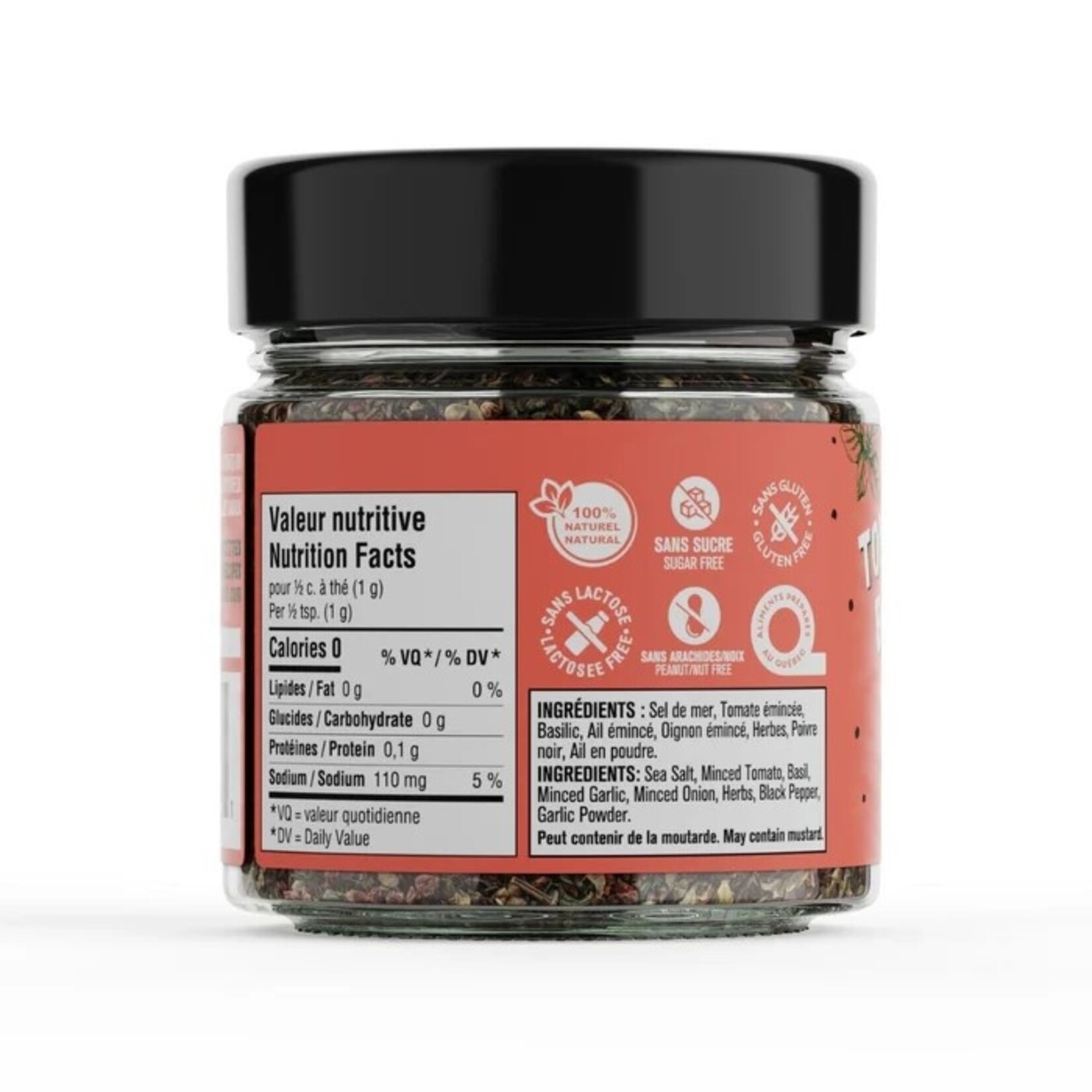 LES SAVOUREUX Assaisonnement Tomate & Basilic, 80g