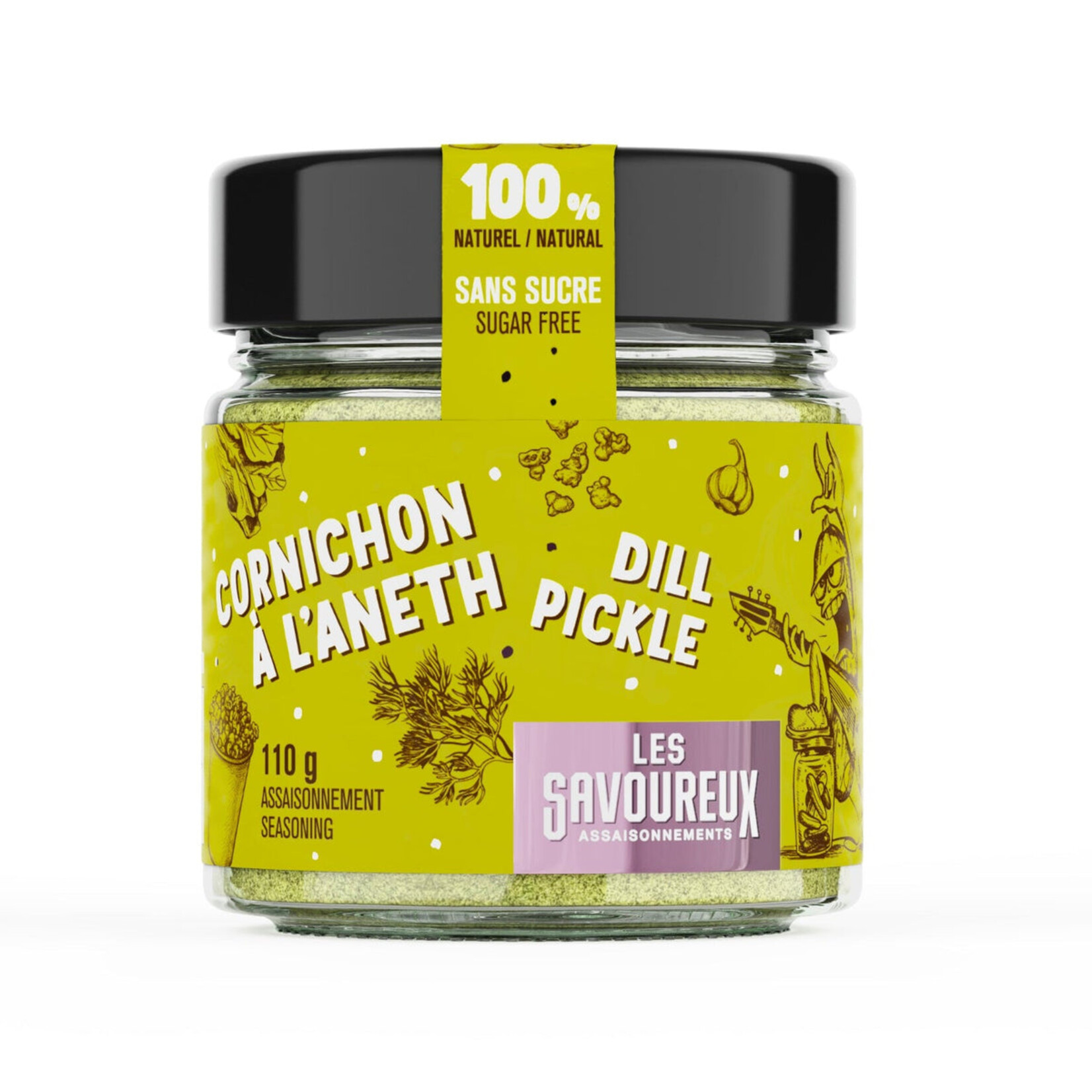 LES SAVOUREUX Assaisonnement Cornichon à L'Aneth, 110g