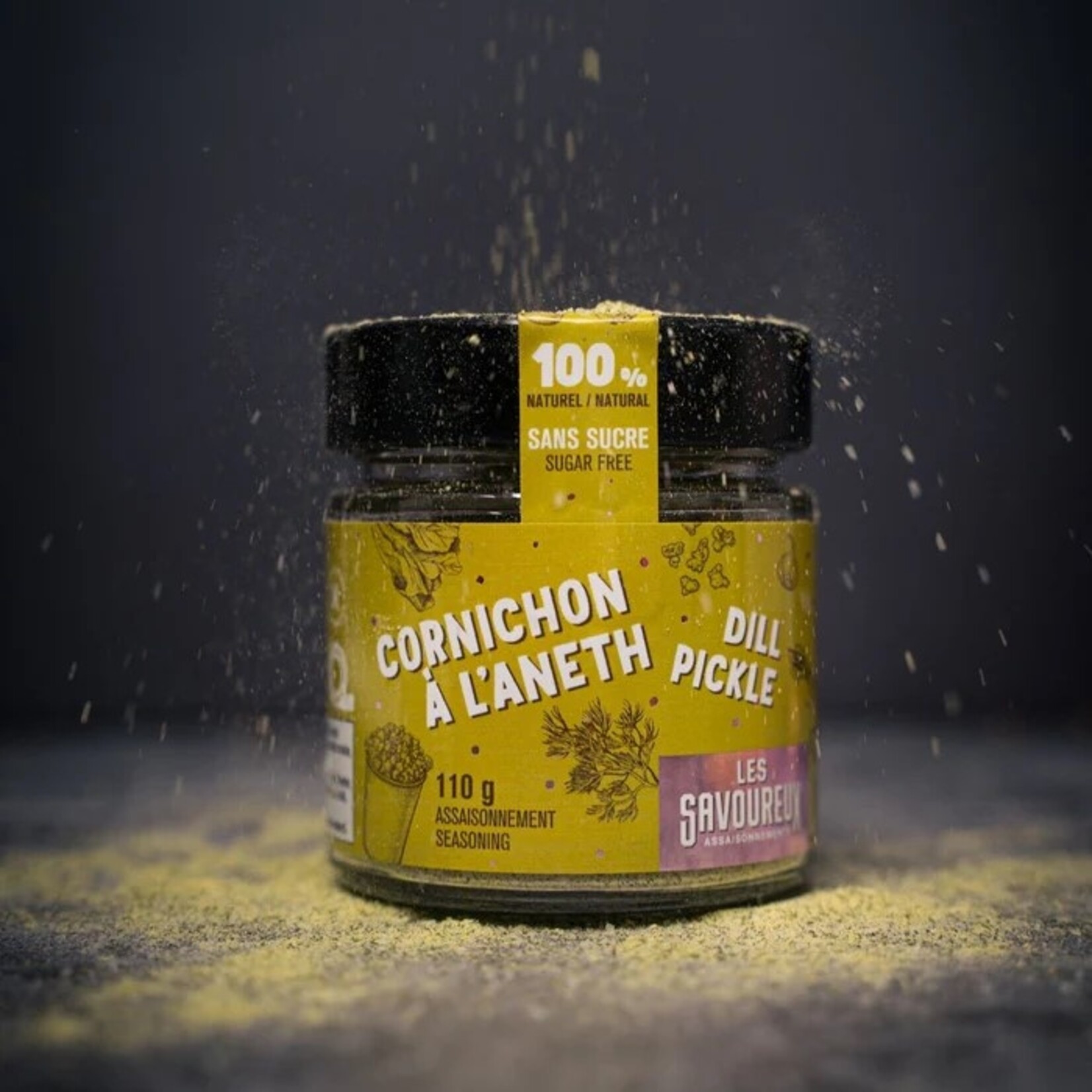 LES SAVOUREUX Assaisonnement Cornichon à L'Aneth, 110g