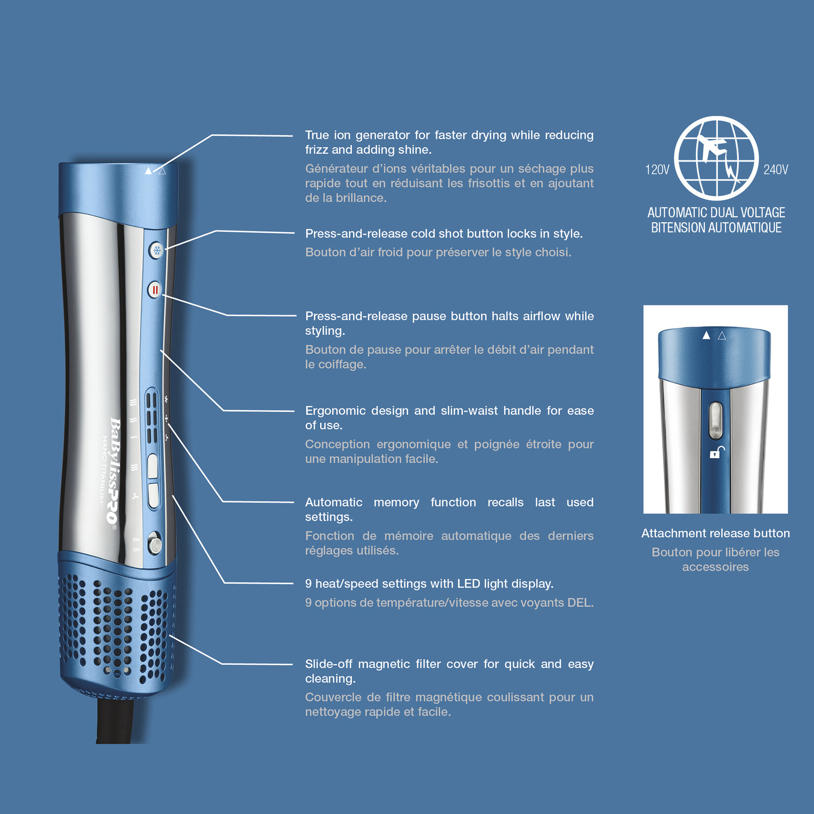 BABYLISS PRO STYLE/SWITCH™ Ionic Multi-Styler & Dryer