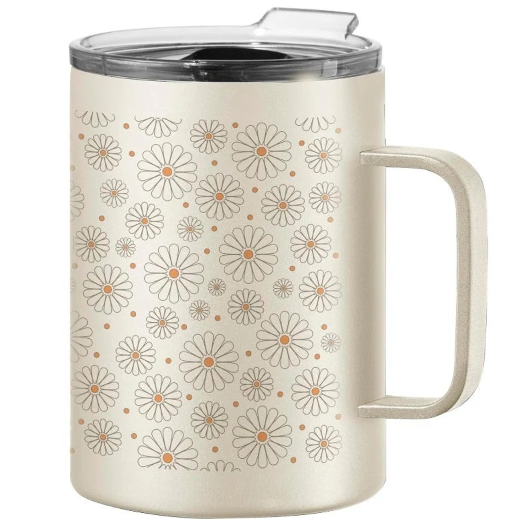 OGGI Daisy Thermomug Insulated Double Walled Mug, 14oz