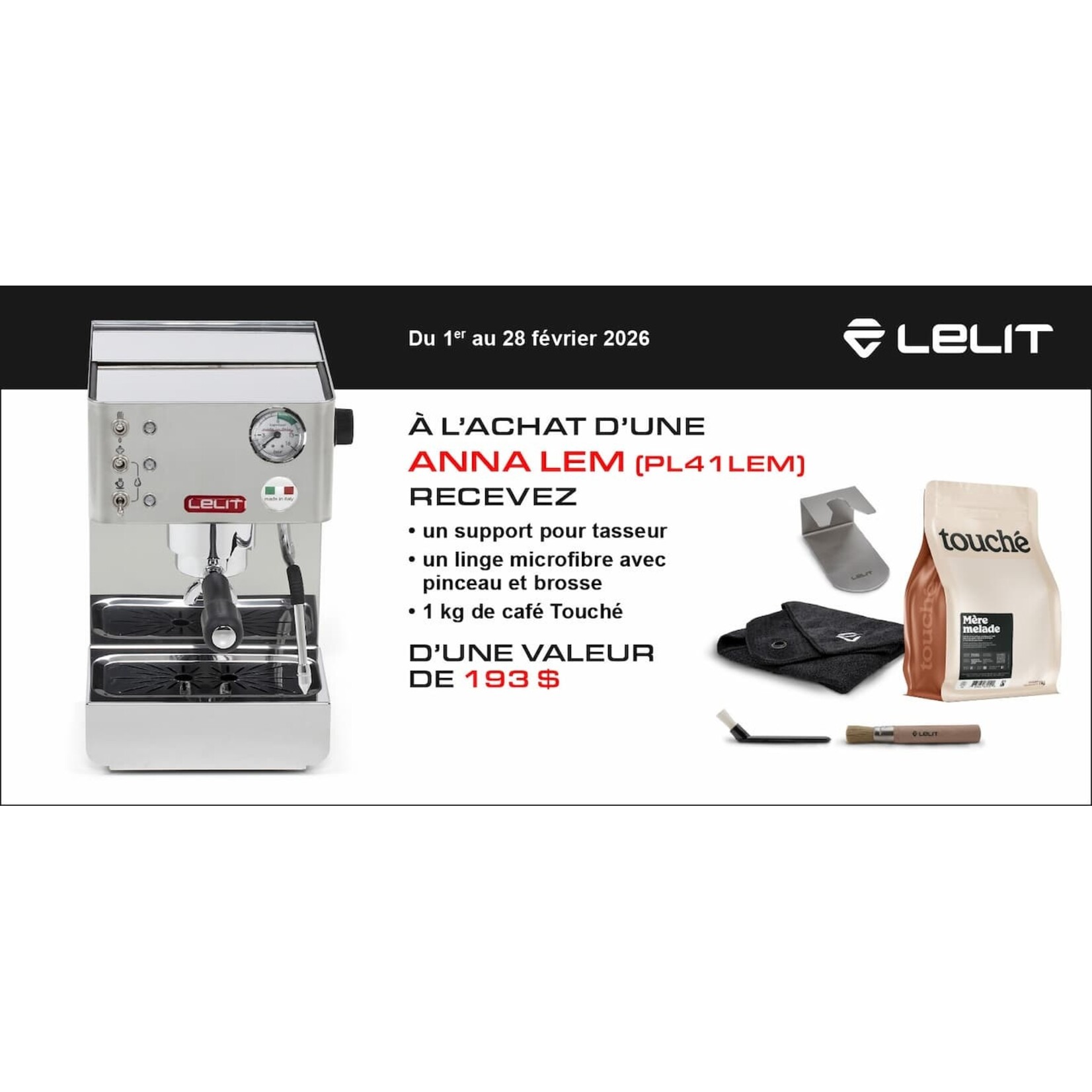 LELIT Cafetière espresso Anna 1