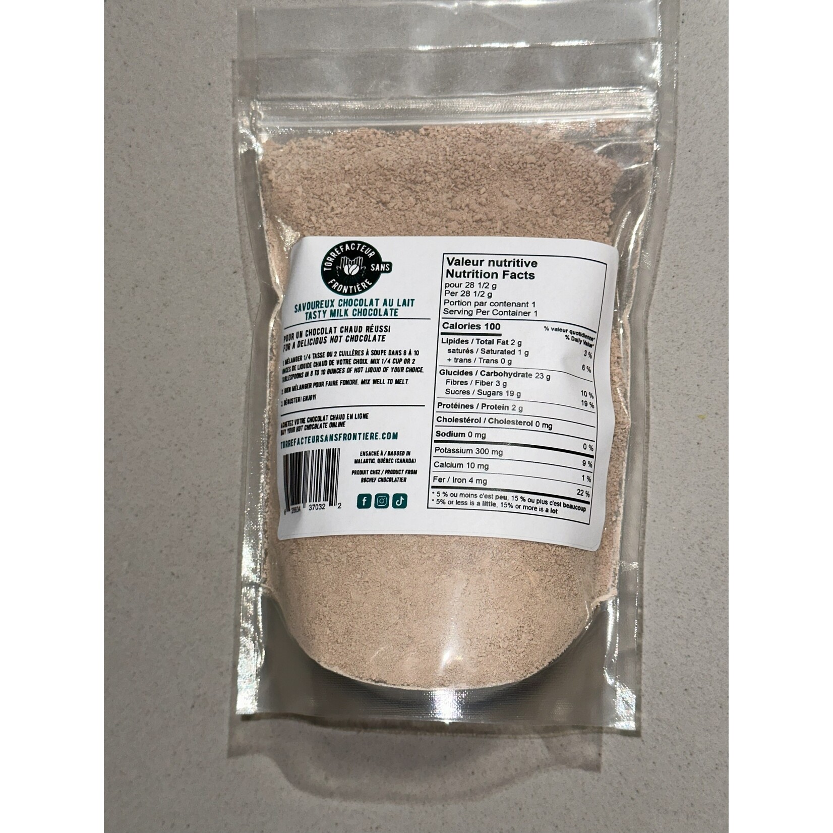 TORRÉFACTEUR SANS FRONTIERE Hot Chocolate, 200g