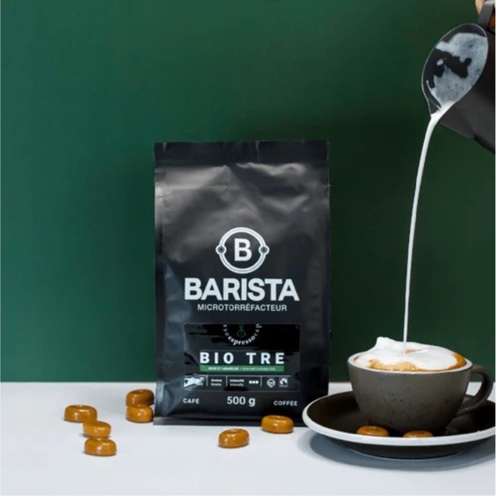 CAFÉ BARISTA Café espresso BIO TRE, 500g