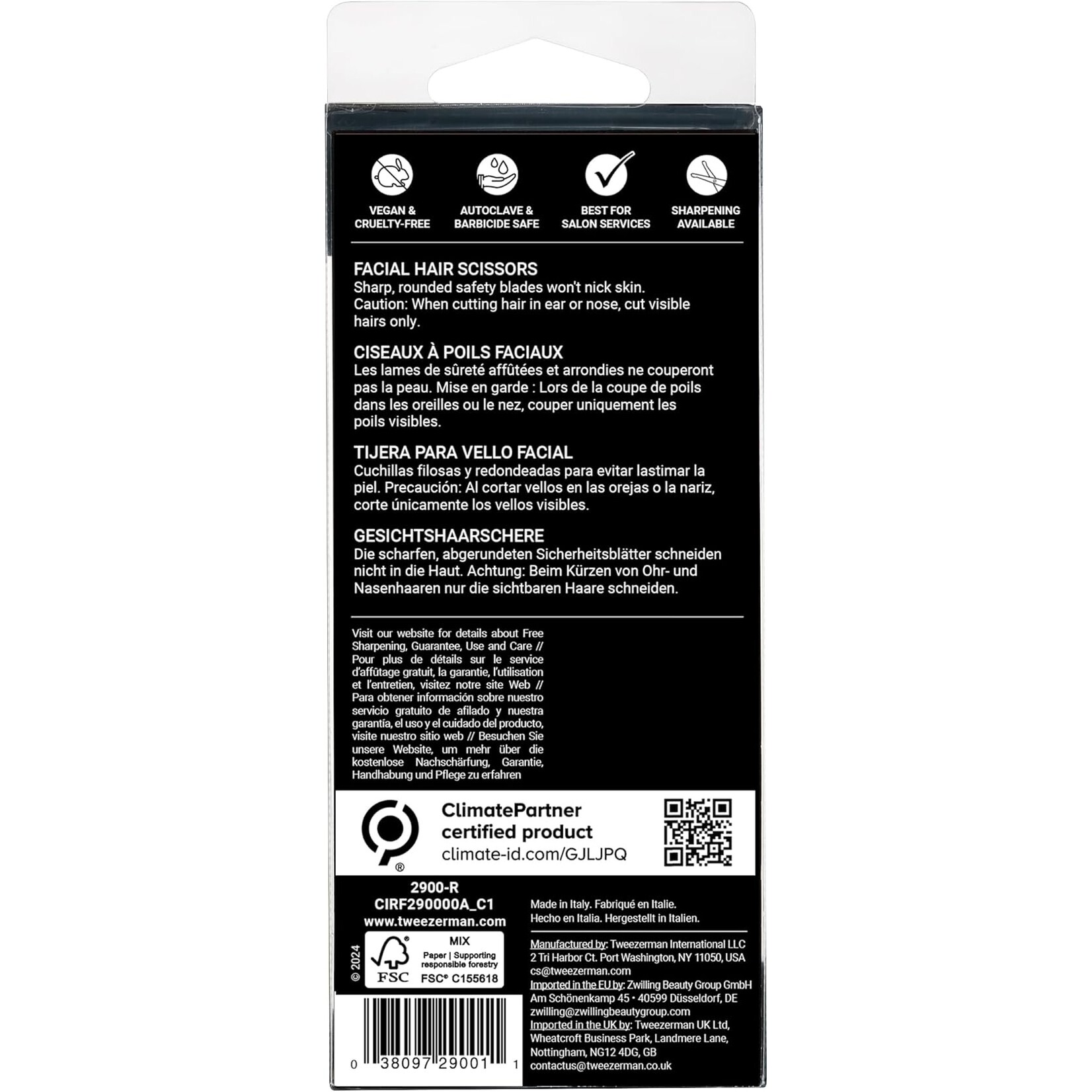 TWEEZERMAN Ciseaux arrondis pour poils faciaux