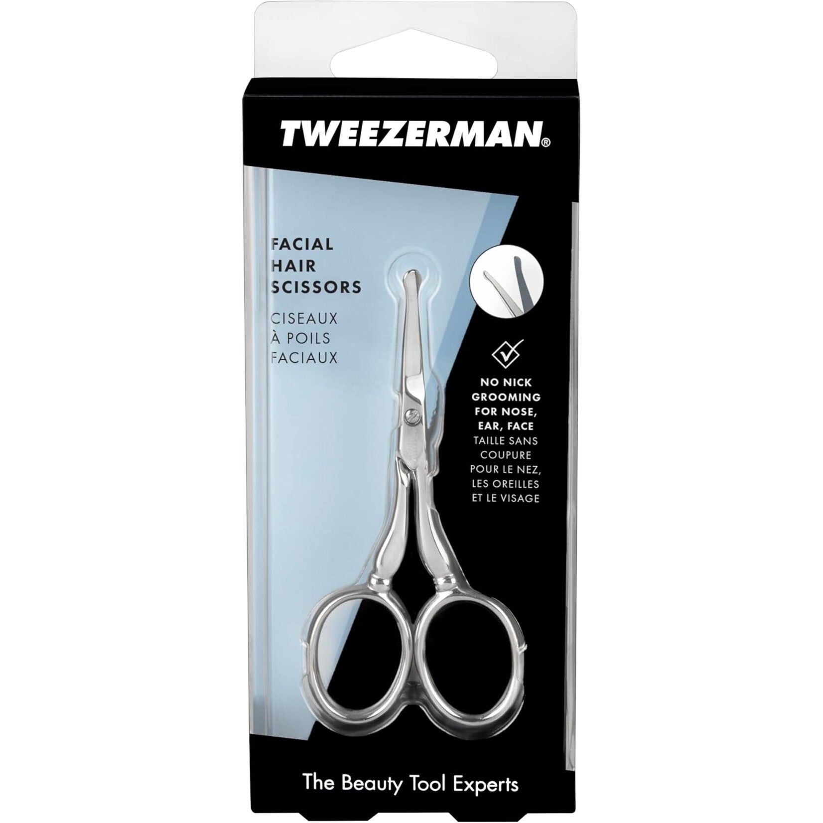 TWEEZERMAN Ciseaux arrondis pour poils faciaux