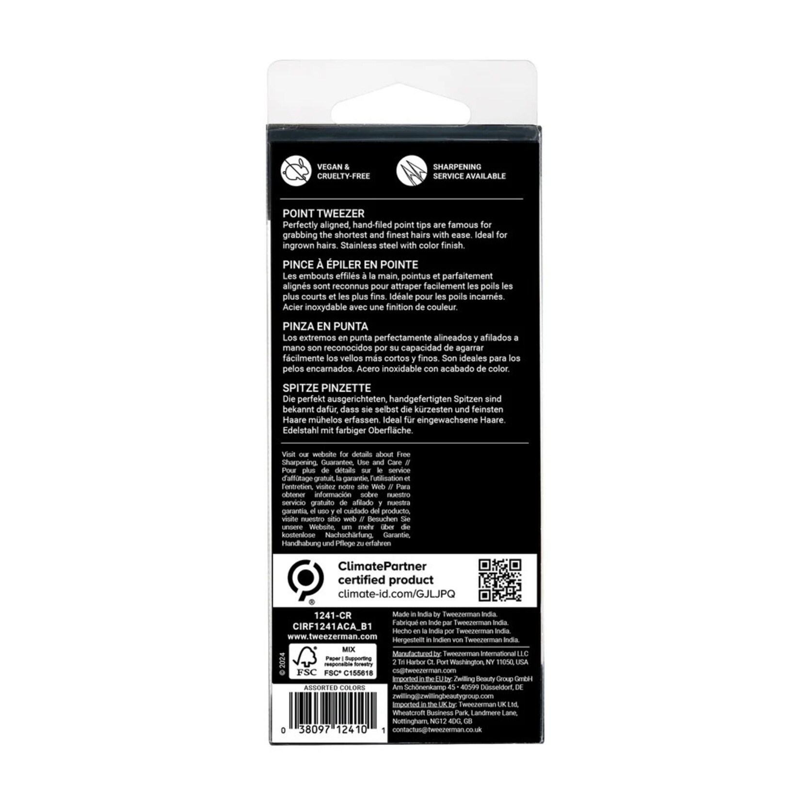 TWEEZERMAN Black Point Tweezer