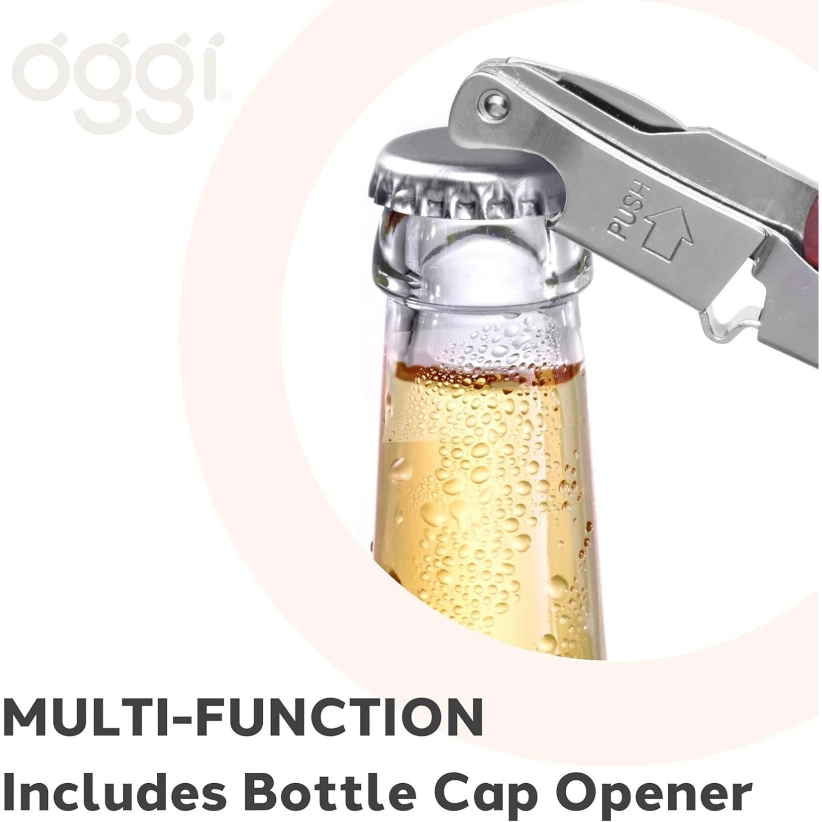 OGGI Waiter's Corkscrew with Wood Handle