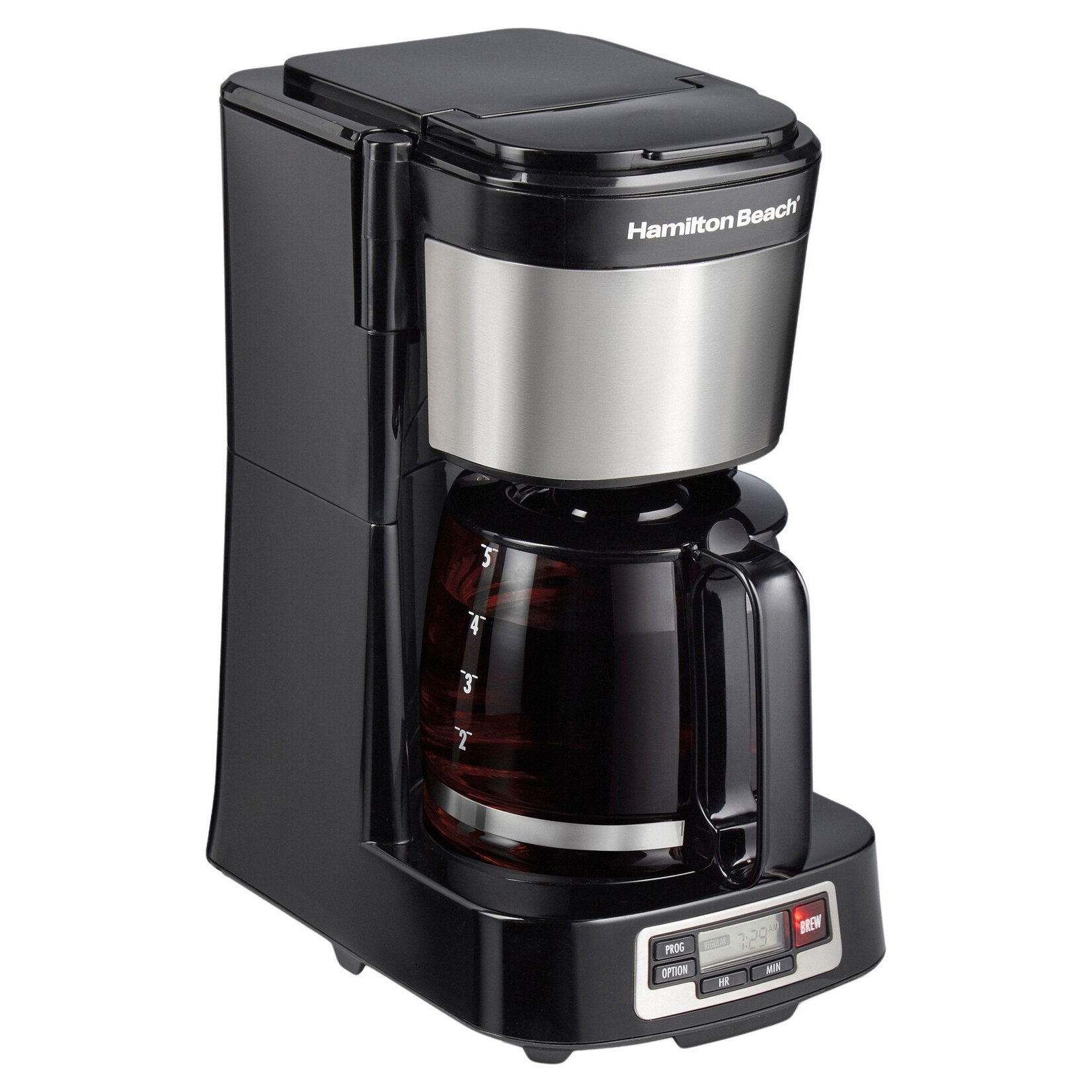 HAMILTON BEACH Programmable 5 Cup Compact Coffee Maker