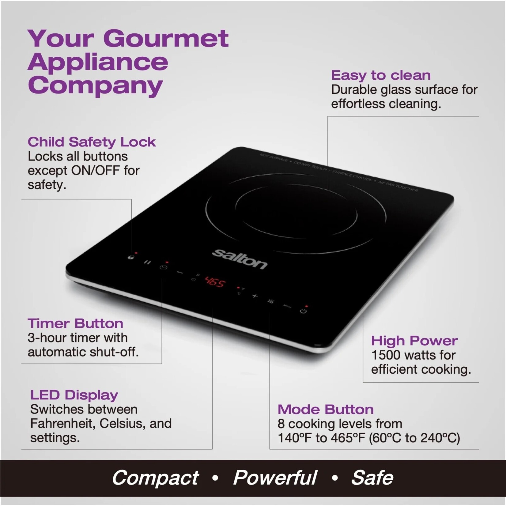 SALTON Plaque à induction, 1500w