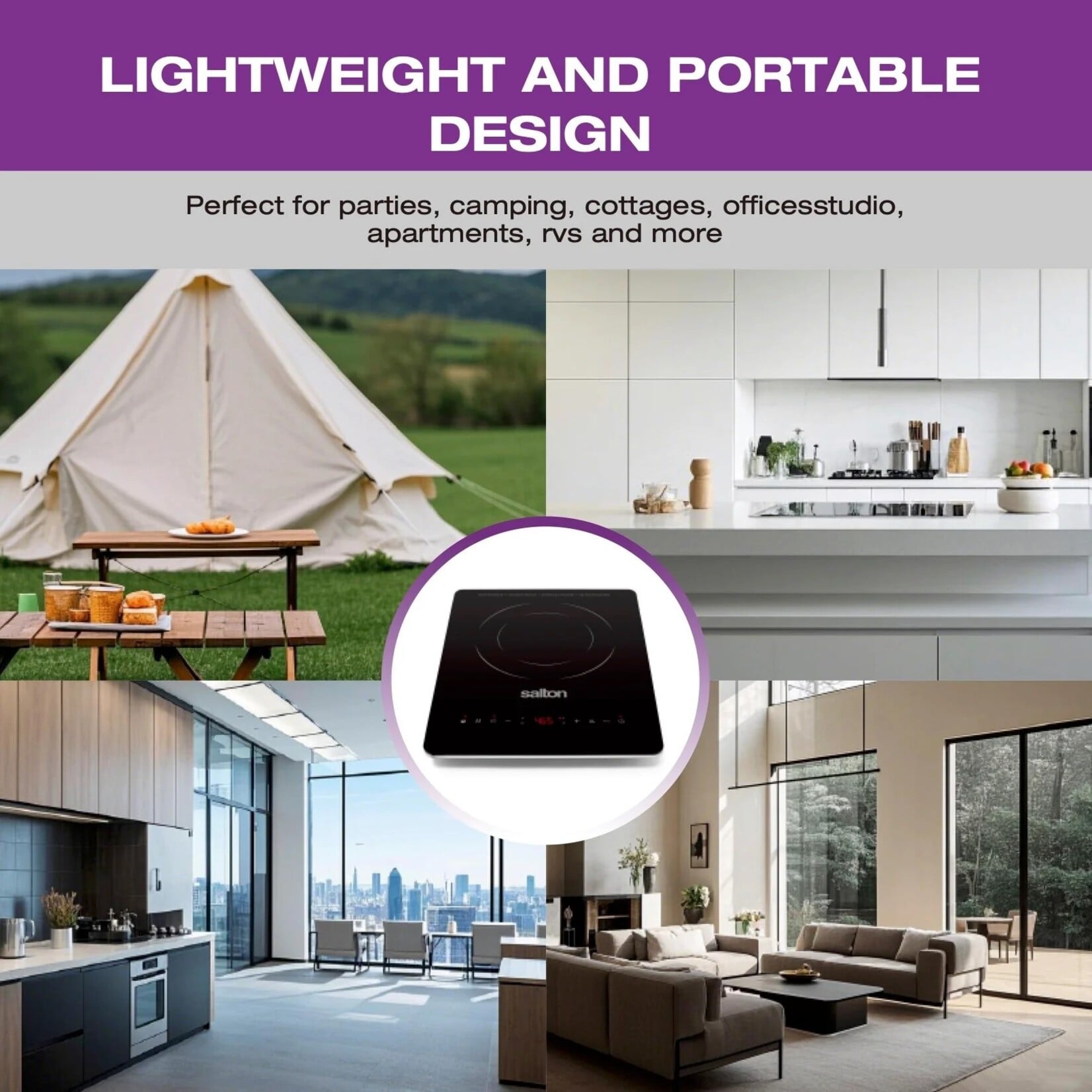 SALTON Slim Induction Cooktop