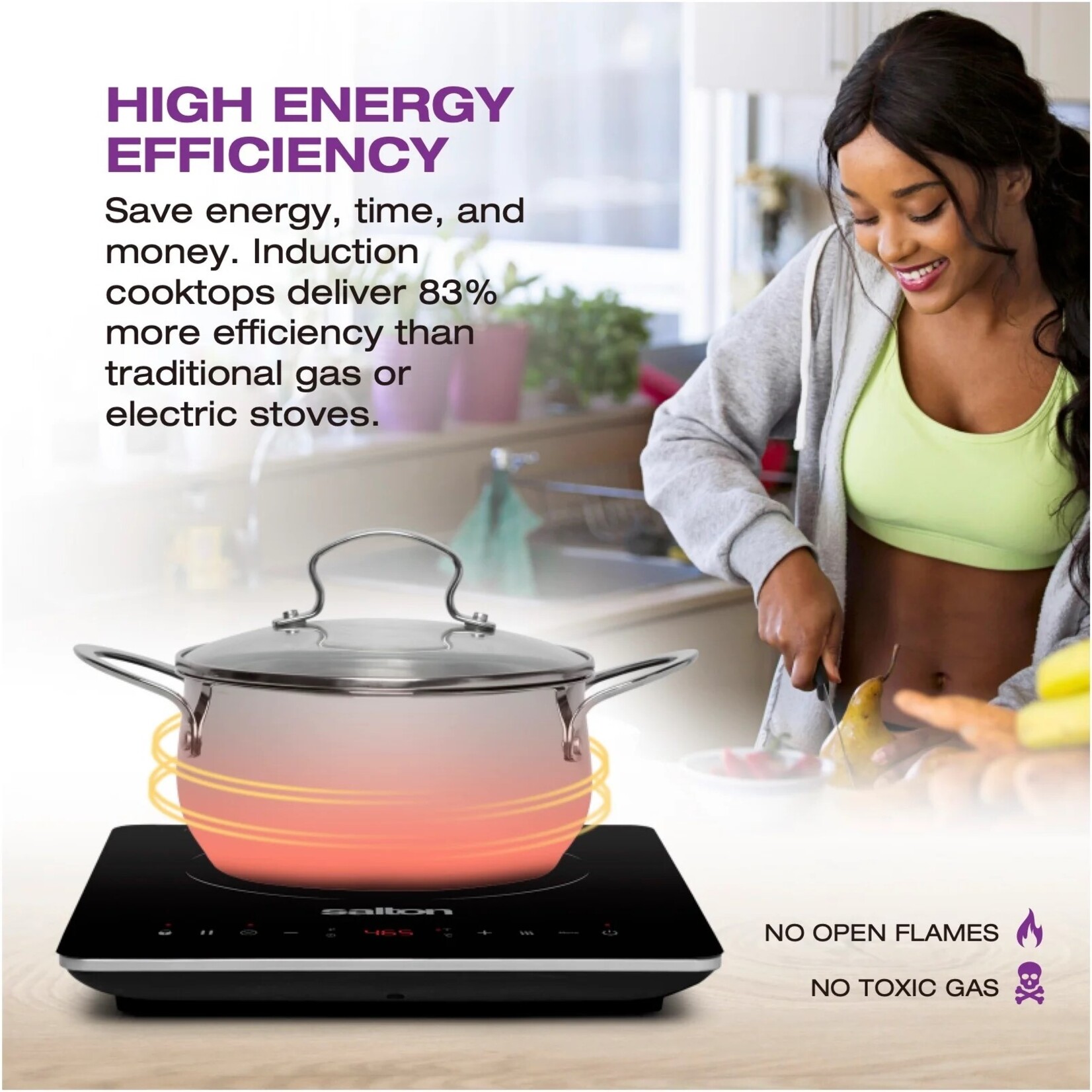 SALTON Slim Induction Cooktop