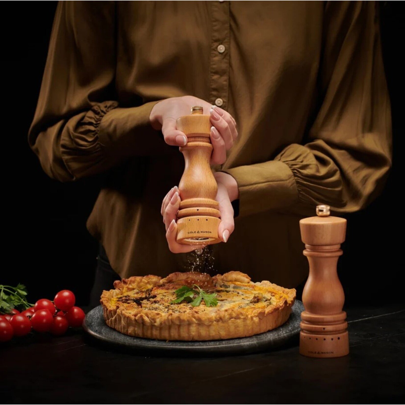 COLE & MASON Moulin à sel ajustable London, naturel