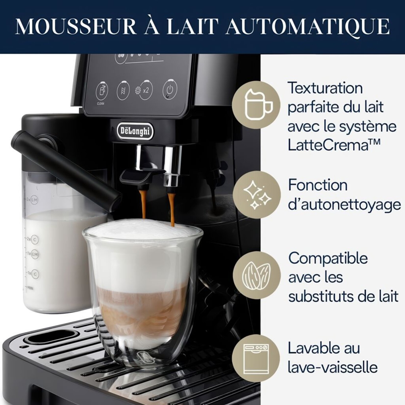 DELONGHI Espresso automatique Magnifica Start avec  Lattecrema