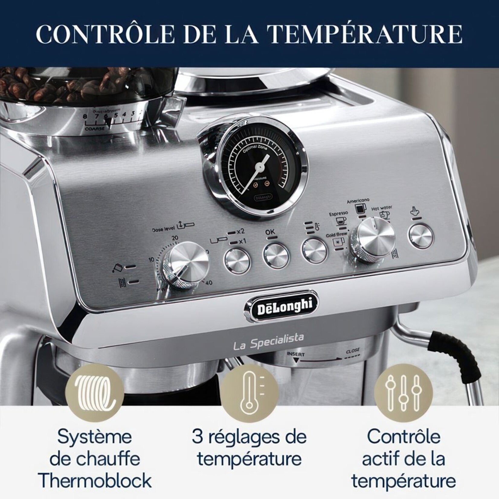 DELONGHI La Specialista Arte Evo Automatic Espresso Machine with Frother & Coffee Grinder