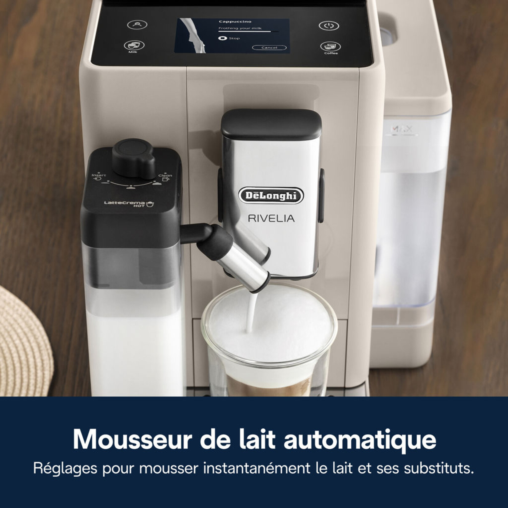 DELONGHI Espresso automatique Rivelia Sand Beige
