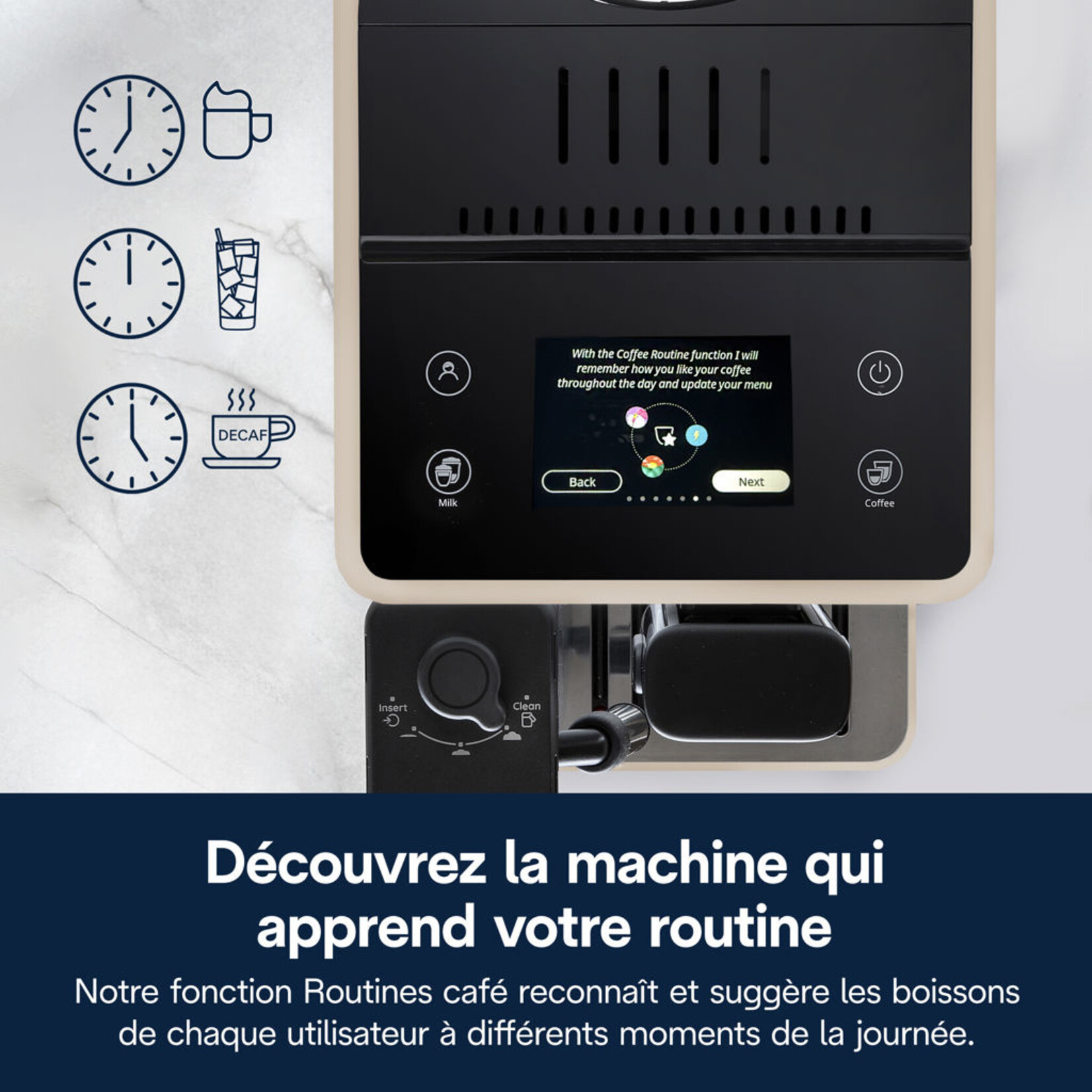 DELONGHI Espresso automatique Rivelia Sand Beige